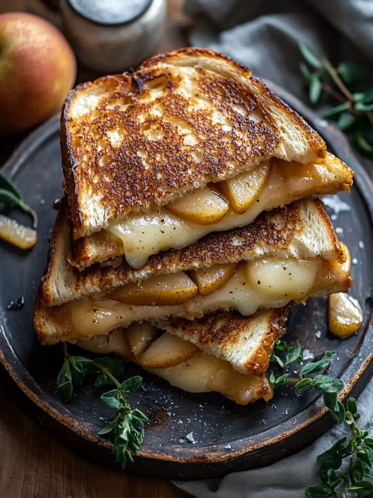 Pear & Apple Grilled Cheese: A Savory-Sweet Delight 4 Pear & Apple Grilled Cheese