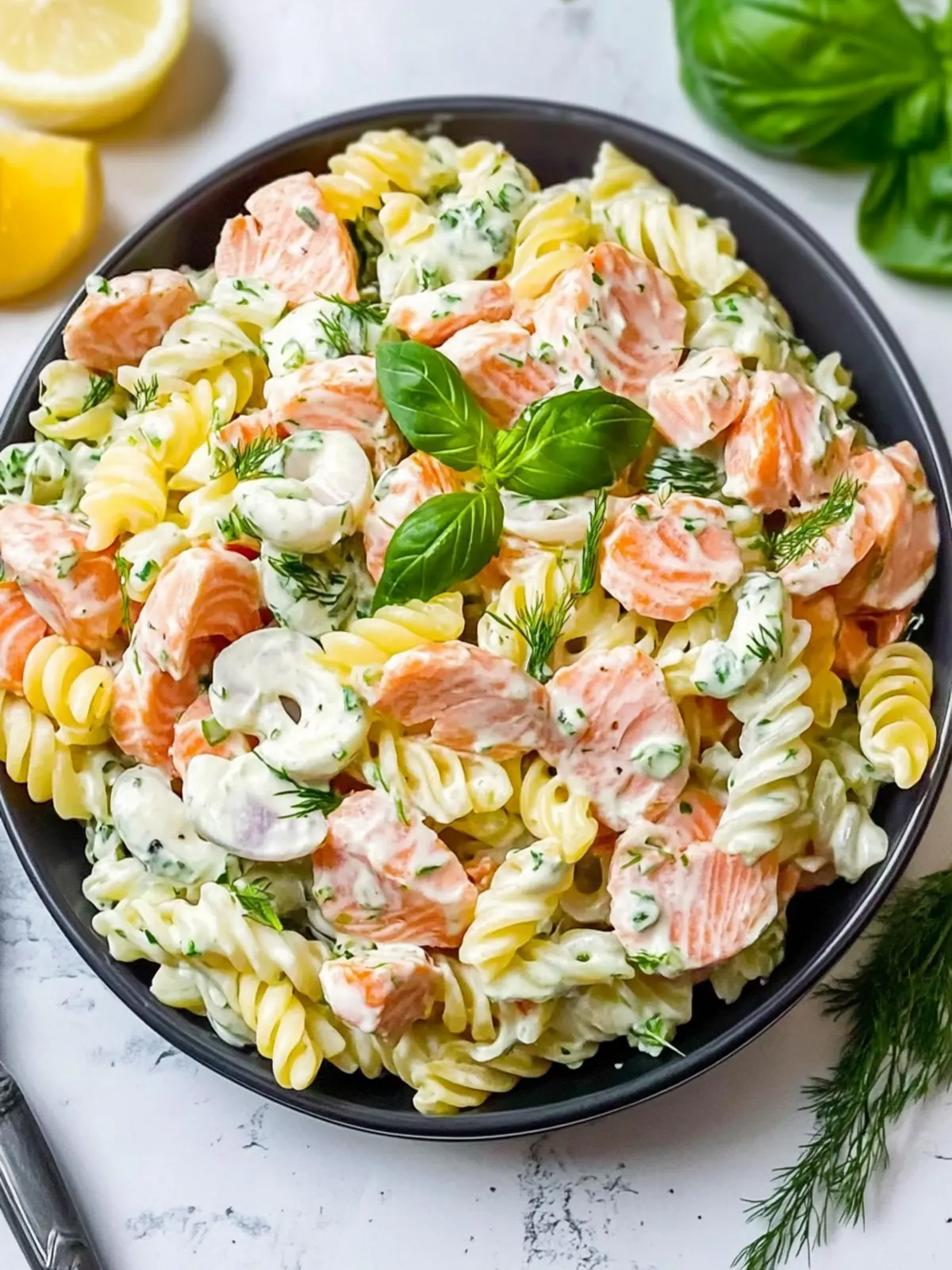 Delicious Salmon Pasta Salad with Crunchy Cucumber Twist 2 Salmon Pasta Salad