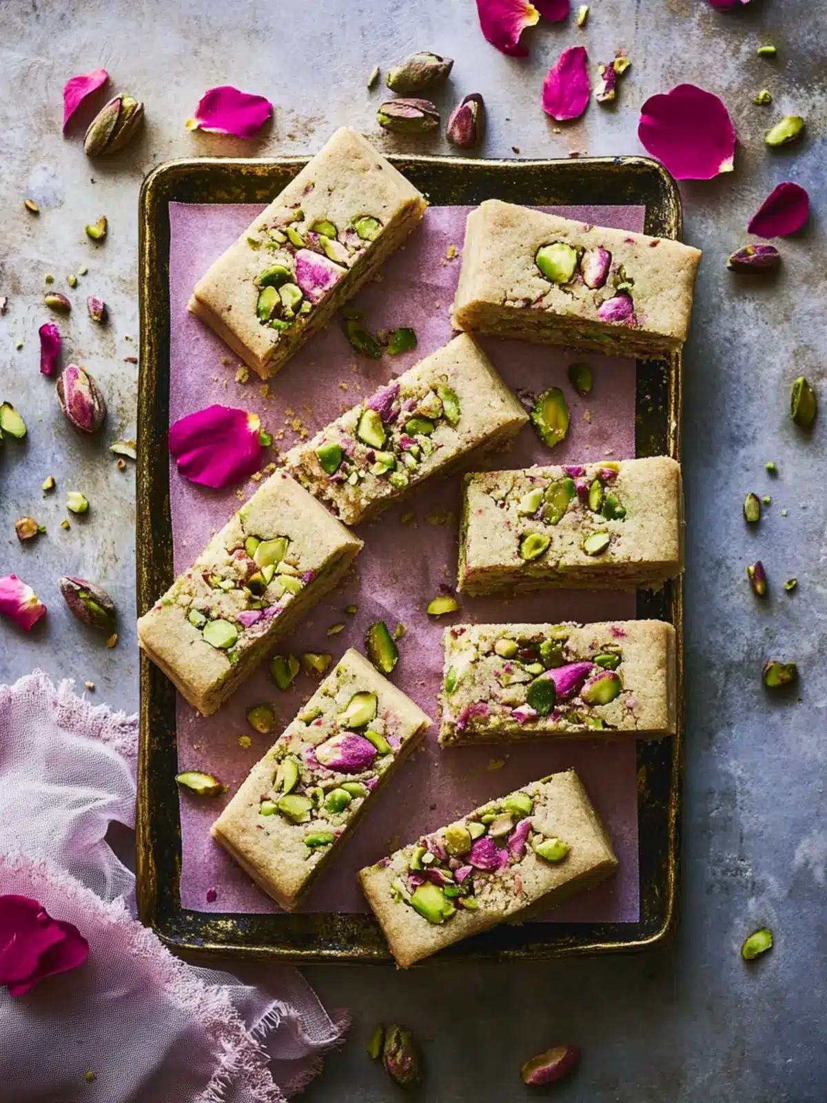 Pistachio and Rose Shortbread: Celebrate with Easy Bliss 5 Pistachio and Rose Shortbread