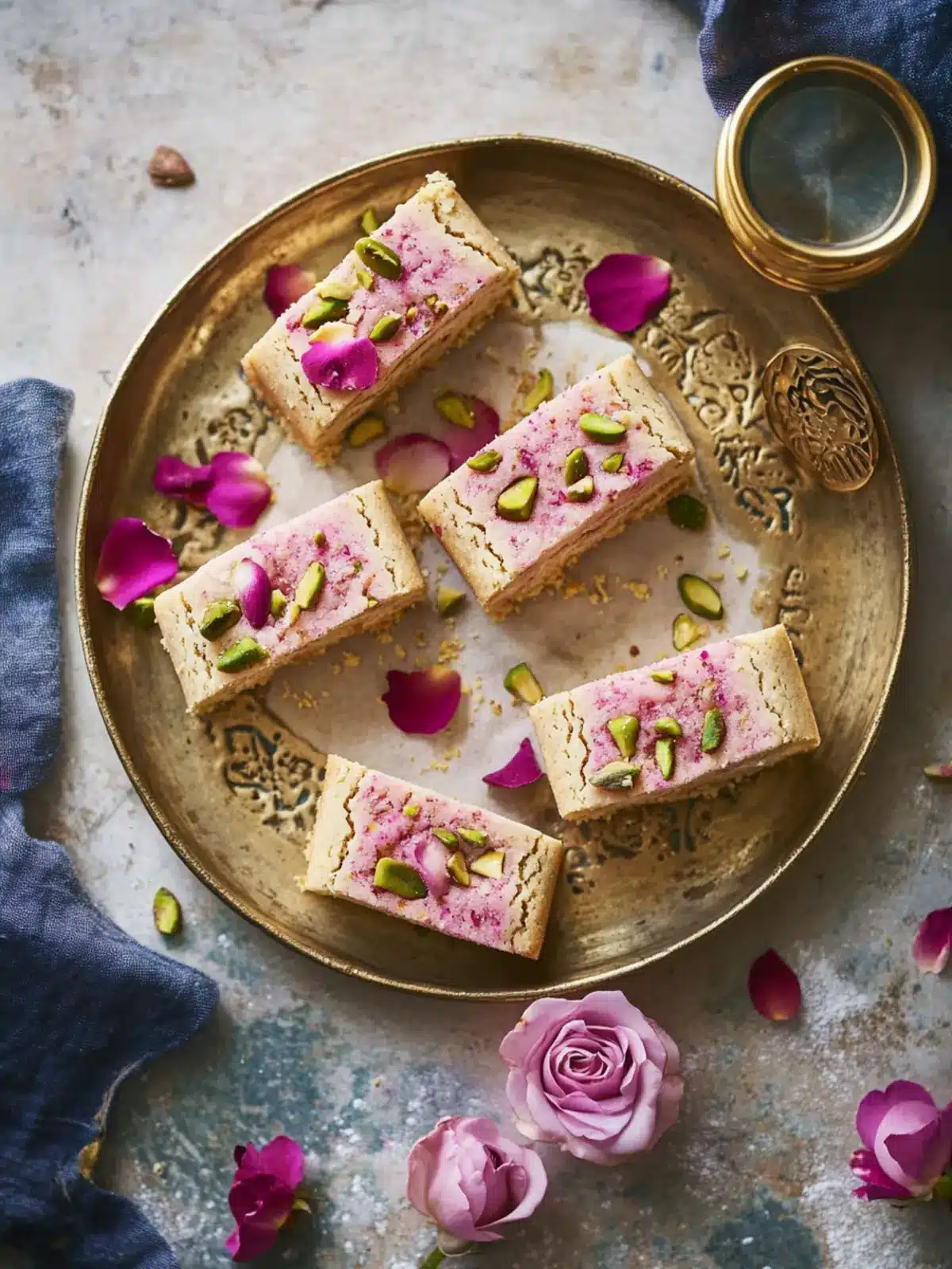 Pistachio and Rose Shortbread: Celebrate with Easy Bliss 4 Pistachio and Rose Shortbread