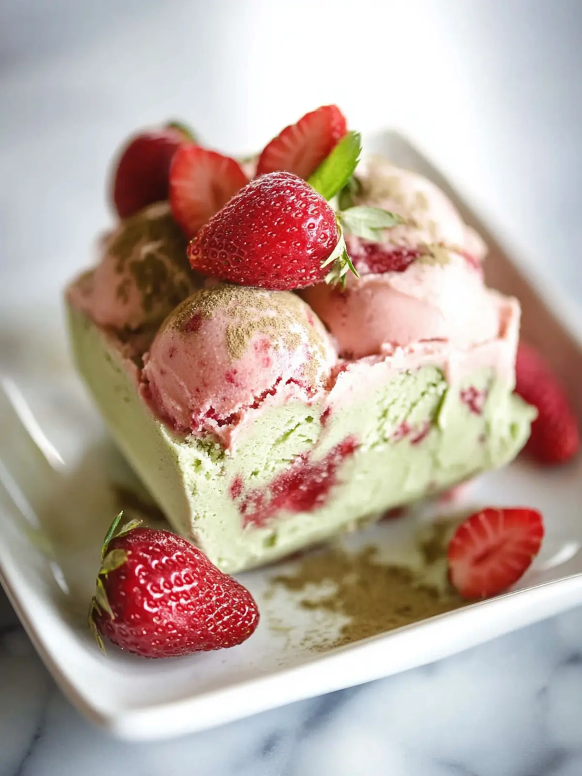 Strawberry Matcha Semifreddo: Chill Out with This No-Churn Delight 2 Strawberry Matcha Semifreddo