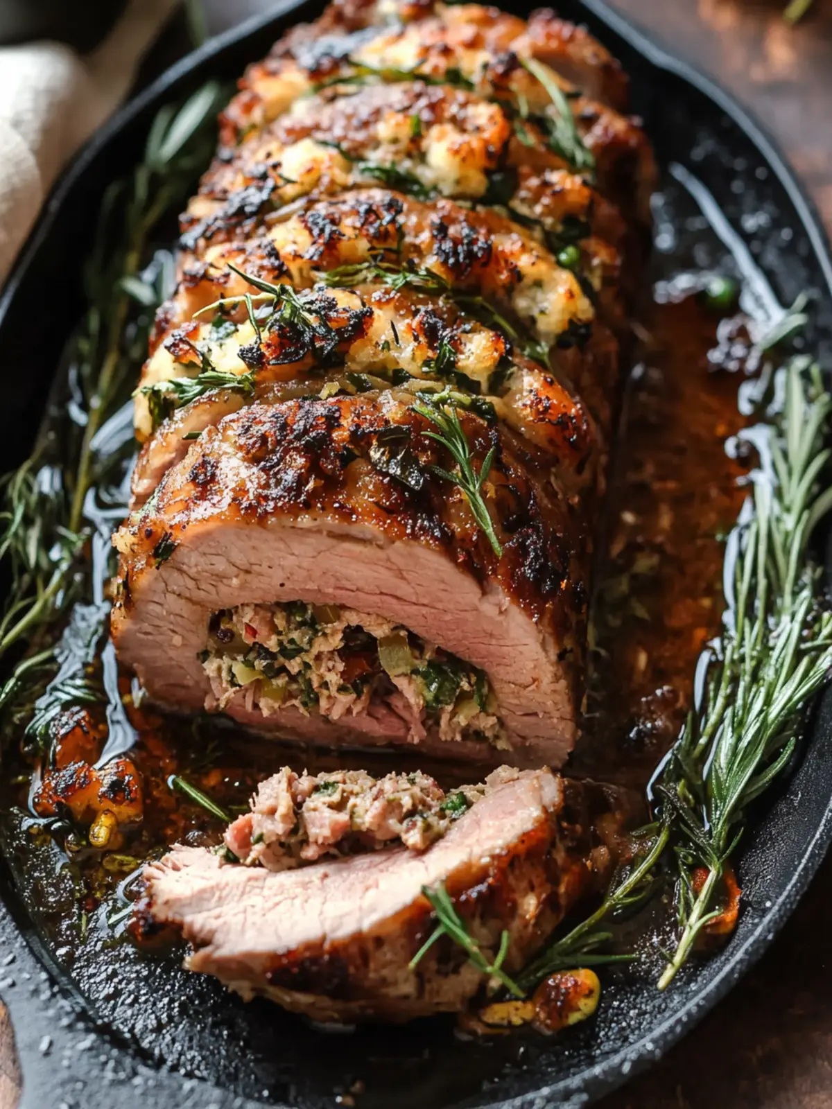 Savory Stuffed Pork Tenderloin with Spinach and Feta Bliss 2 Stuffed Pork Tenderloin