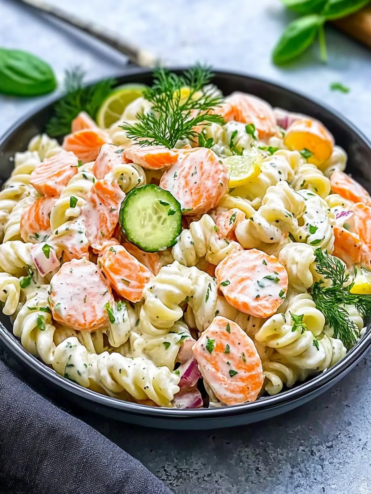 Delicious Salmon Pasta Salad with Crunchy Cucumber Twist 3 Salmon Pasta Salad