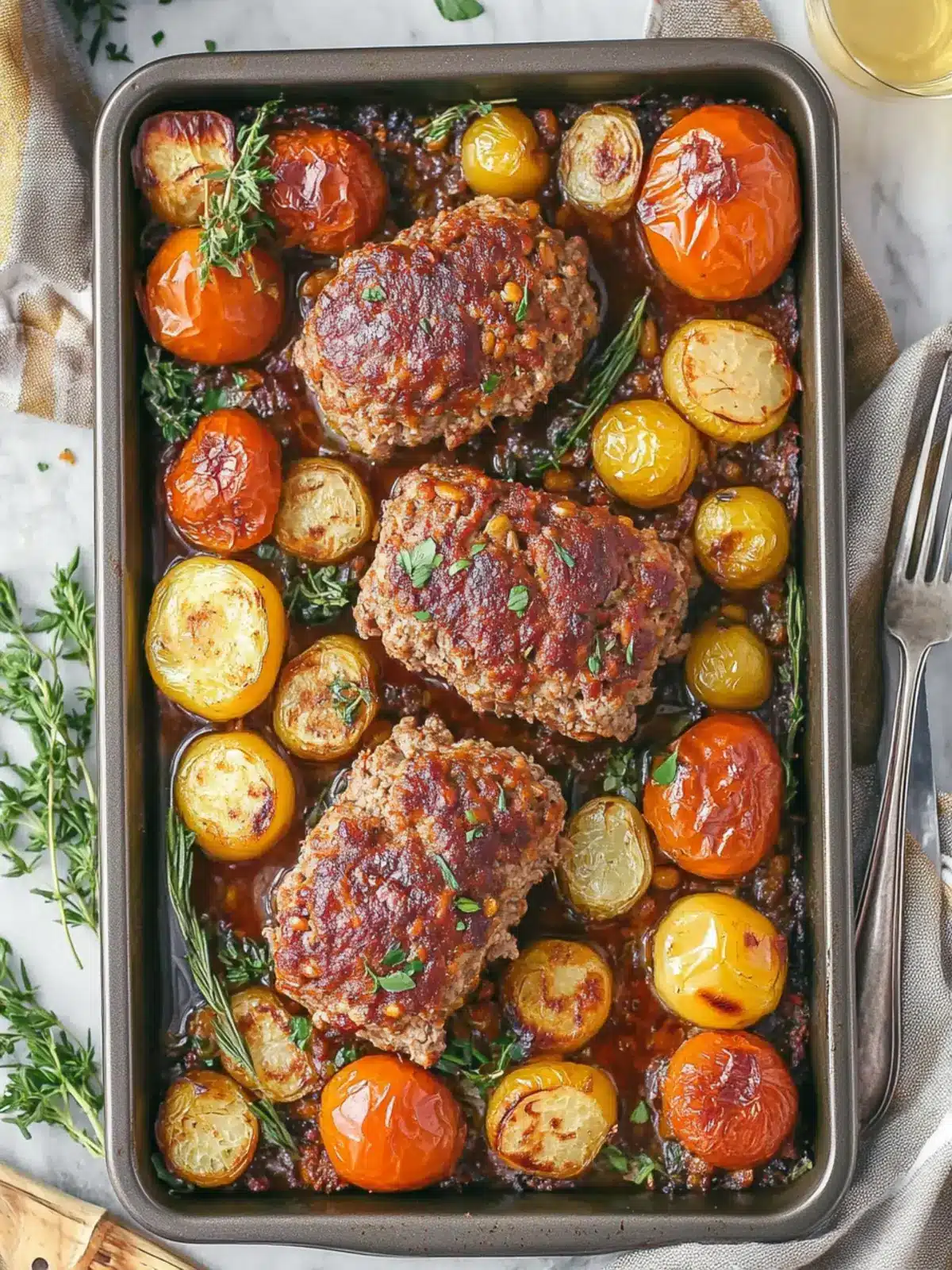 Flavorful Sheet Pan Mini Meatloaf with Crispy Veggies Delight 4 Sheet Pan Mini Meatloaf