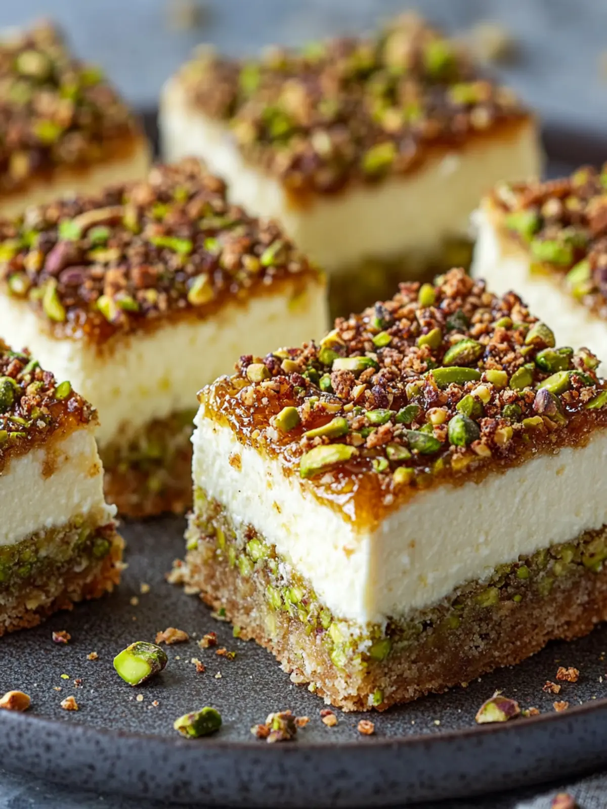 Decadent Greek Honey Pistachio Cheesecake Bars You’ll Love 4 Greek Honey Pistachio Cheesecake Bars