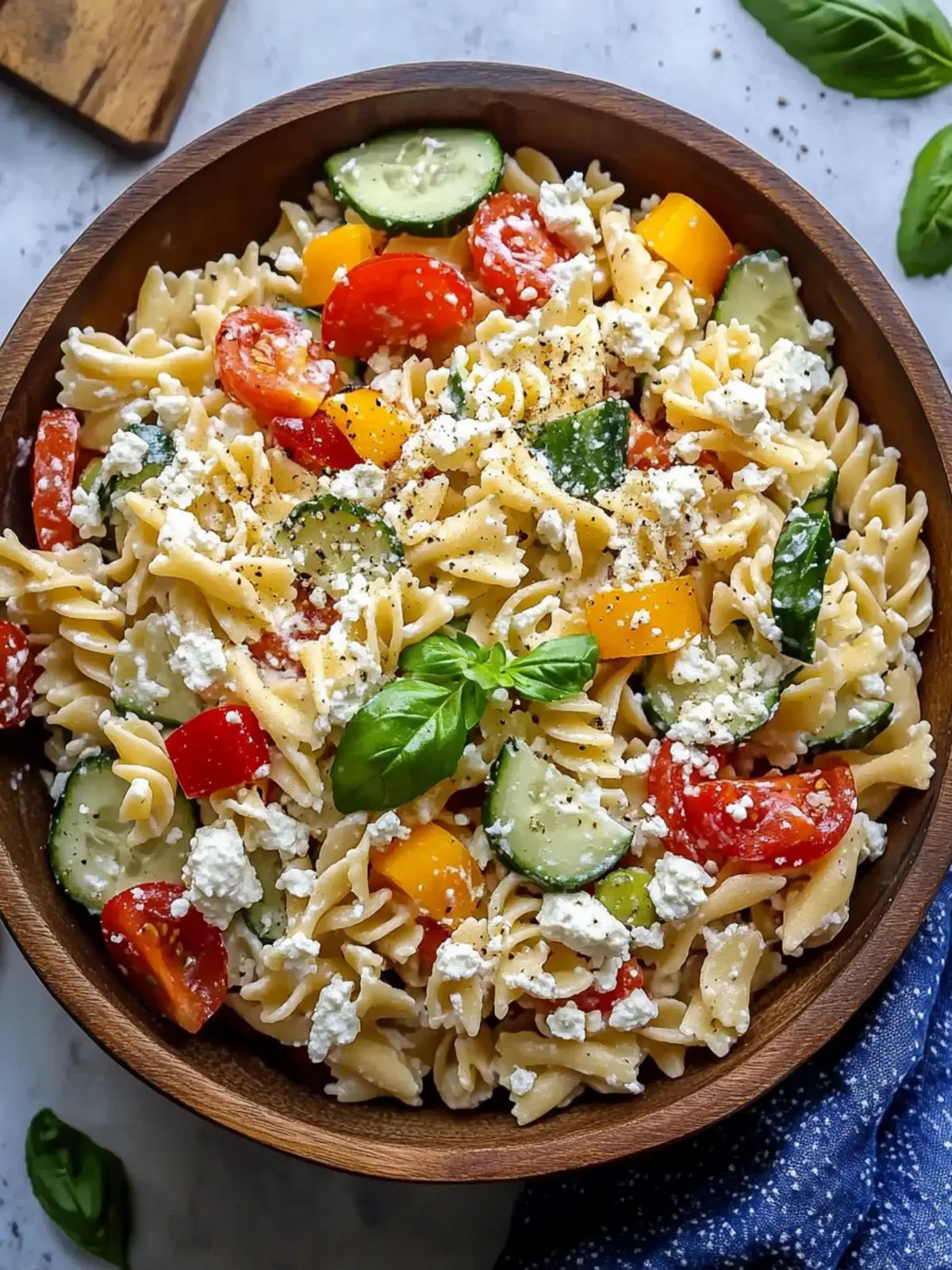 High Protein Cottage Cheese Pasta Salad for a Refreshing Lunch 5 High Protein Cottage Cheese Pasta Salad