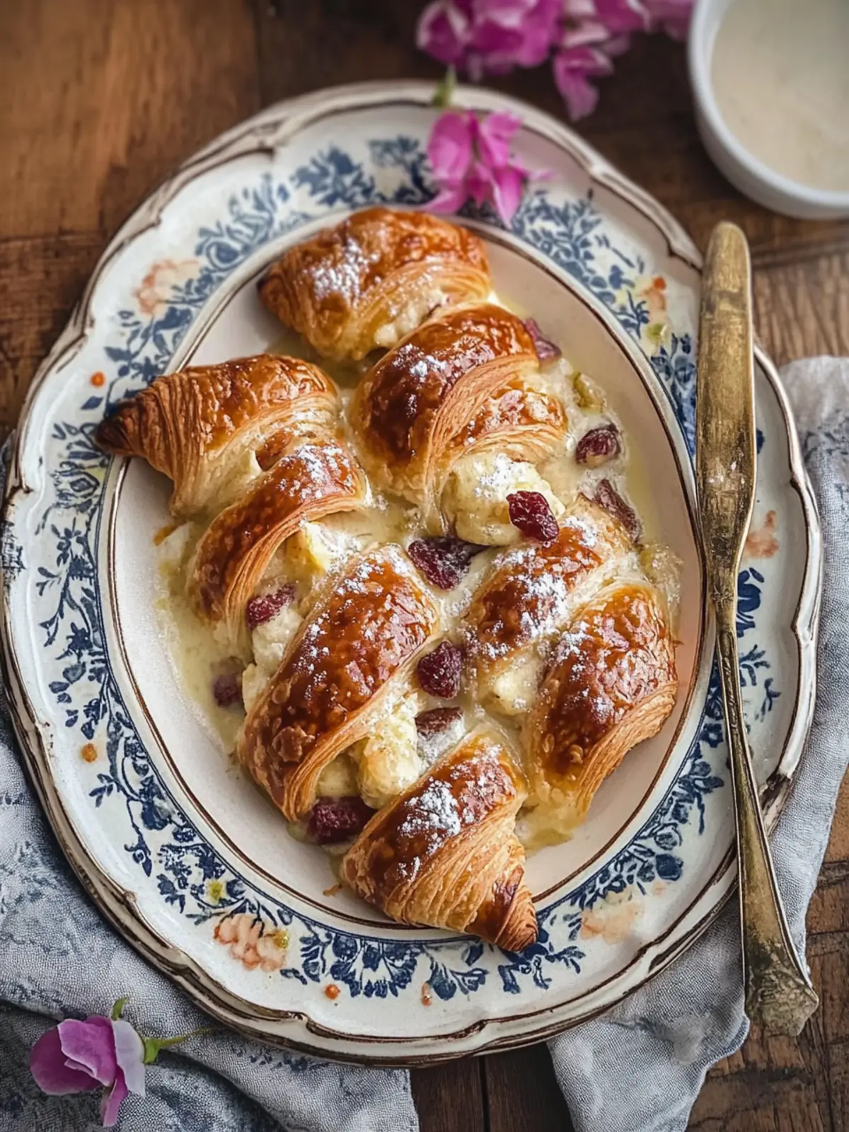 Delicious Om Ali with Mini Croissants - Easy Comfort Dessert 3 Om Ali (Mini Croissants)