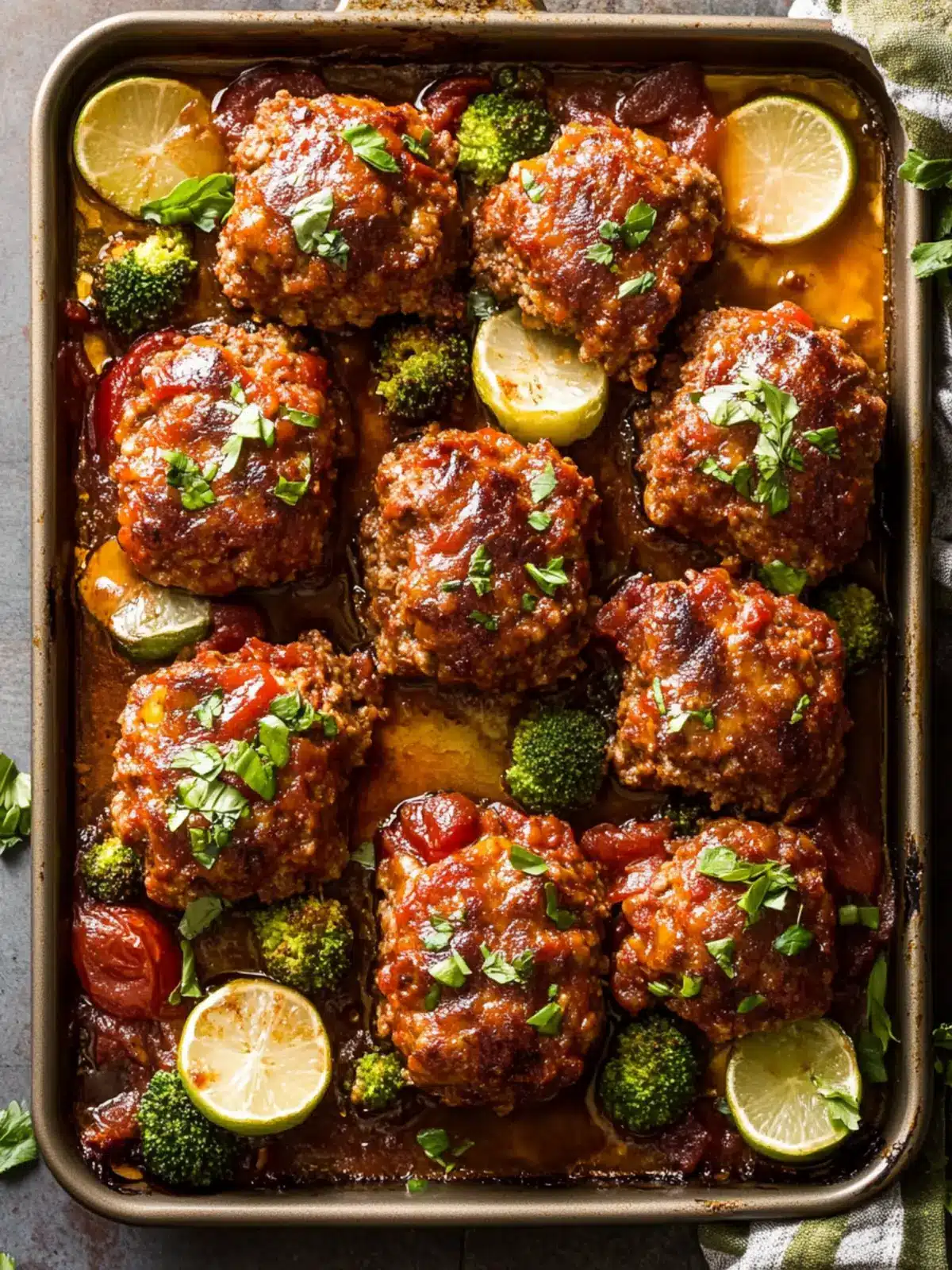 Mini Italian-Style Meatloaf Sheet Pan for Easy Family Dinners 2 Mini Italian-Style Meatloaf Sheet Pan