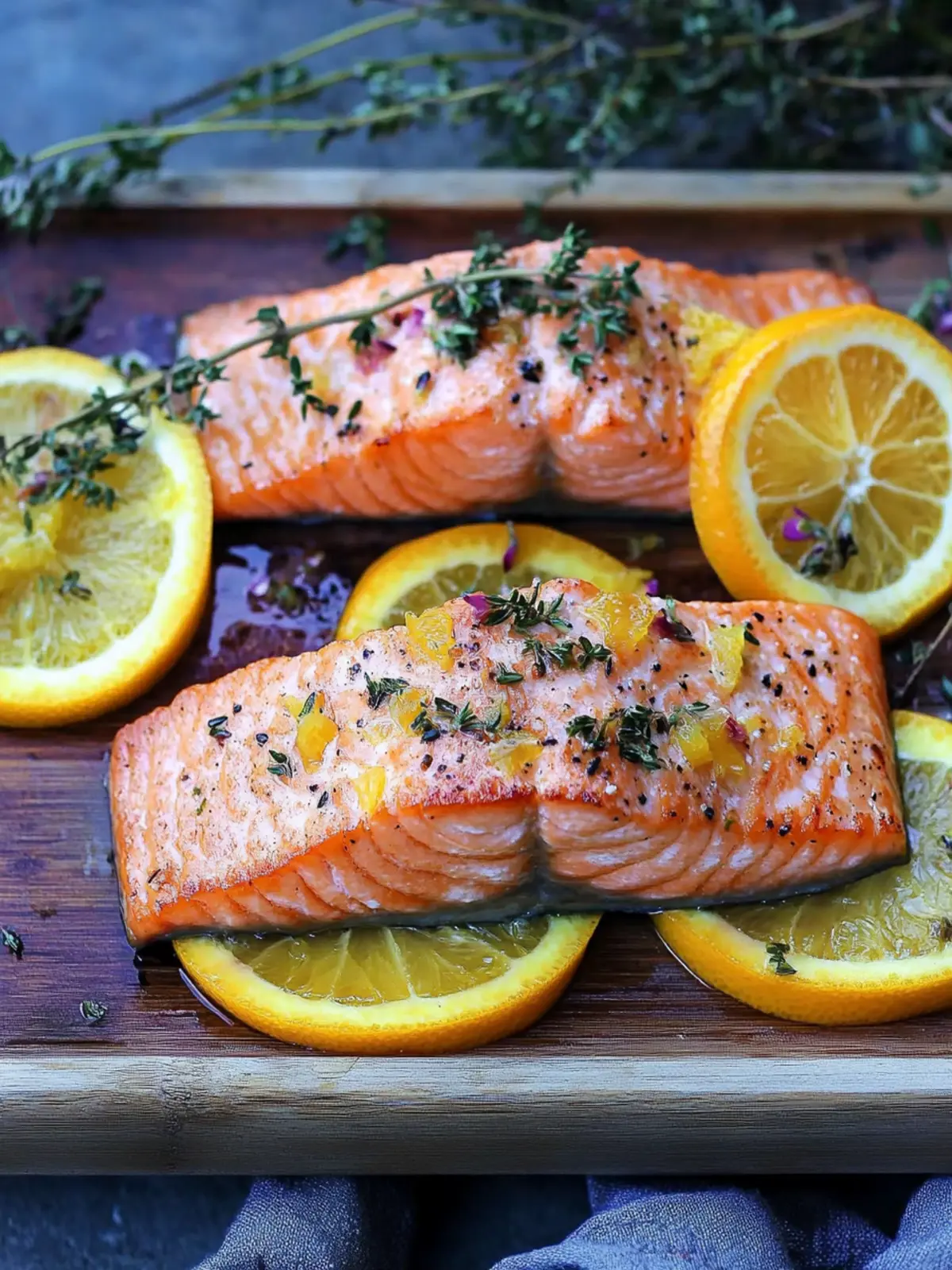 Citrus Thyme Salmon in 30 Minutes: Fresh, Quick Delish 2 Citrus Thyme Salmon (Lemon or Orange)