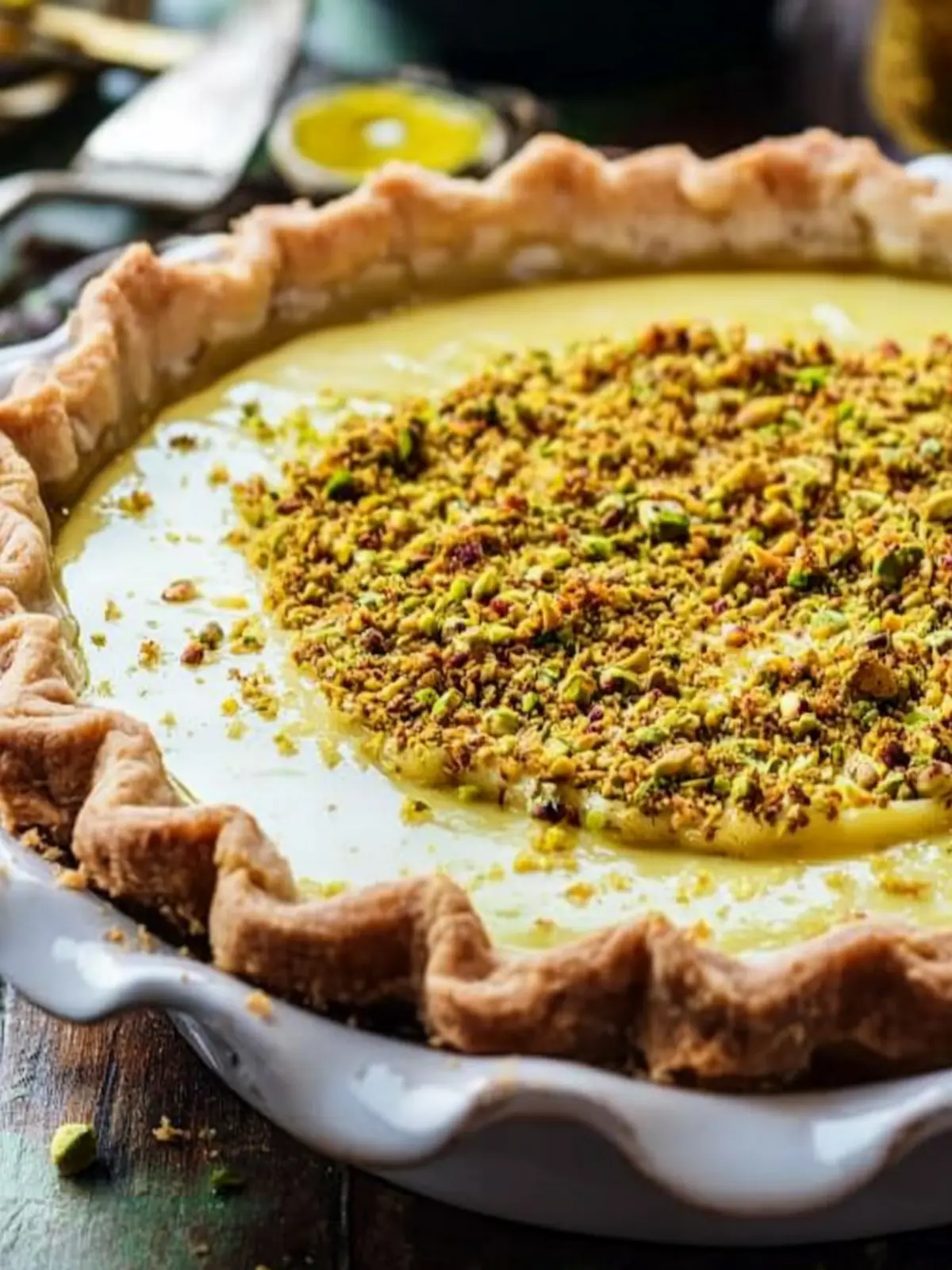Indulge in Creamy Pistachio Custard Pie for Sweet Celebrations 2 Pistachio Custard Pie