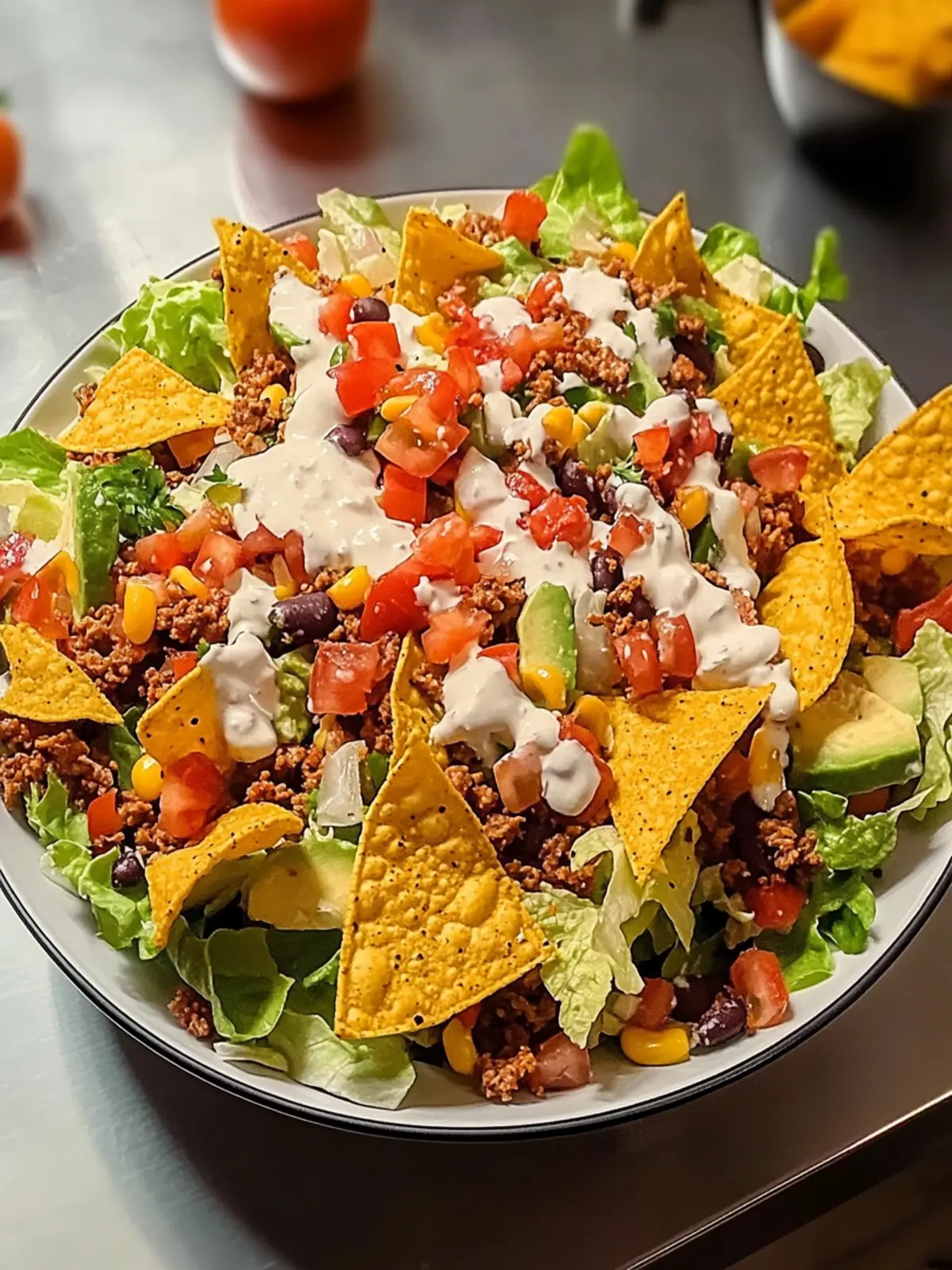 Doritos Taco Salad: Quick, Crunchy Delight for Any Gathering 2 Doritos Taco Salad