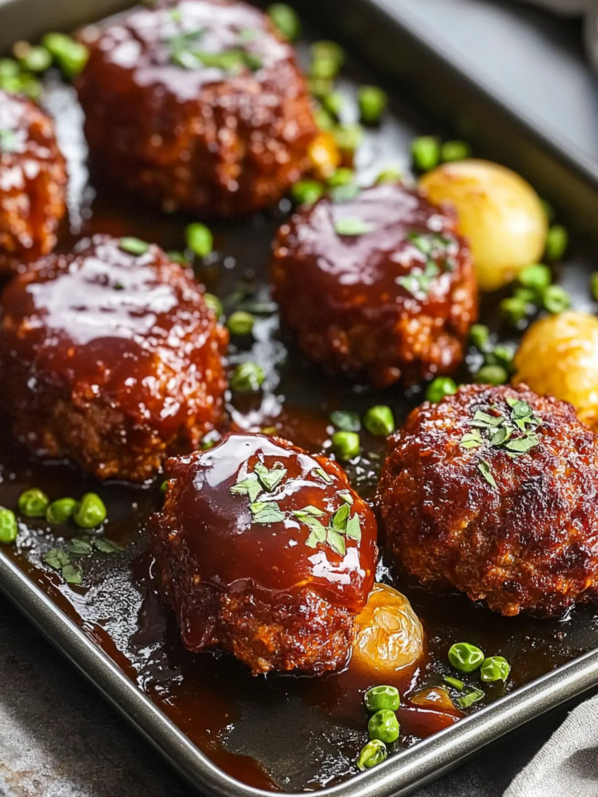 Savory Sheet Pan Mini Meatloaf with Crispy Roasted Potatoes 2 Sheet Pan Mini Meatloaf