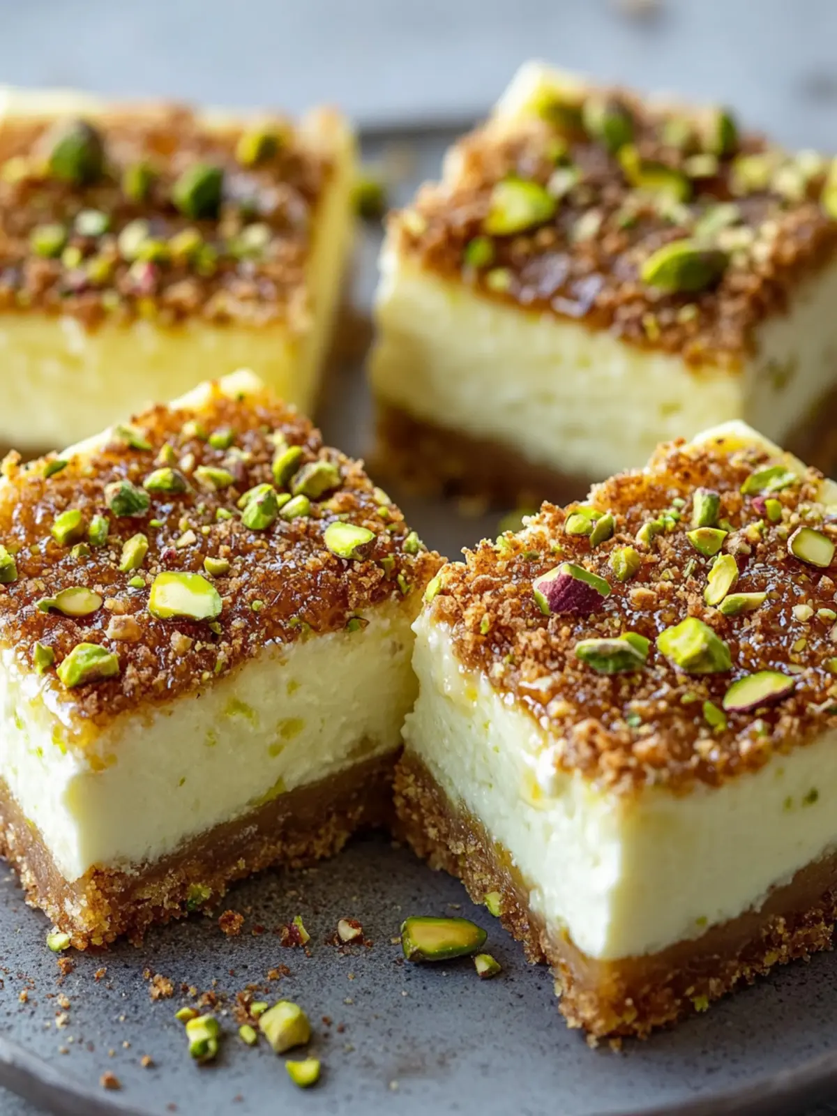 Decadent Greek Honey Pistachio Cheesecake Bars You’ll Love 2 Greek Honey Pistachio Cheesecake Bars