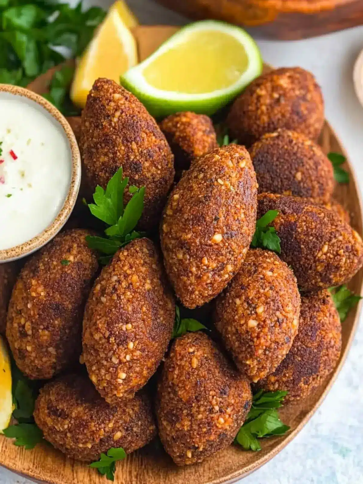 Crispy Lebanese Kibbeh Balls: A Flavorful Homemade Treat 4 Lebanese Kibbeh Balls