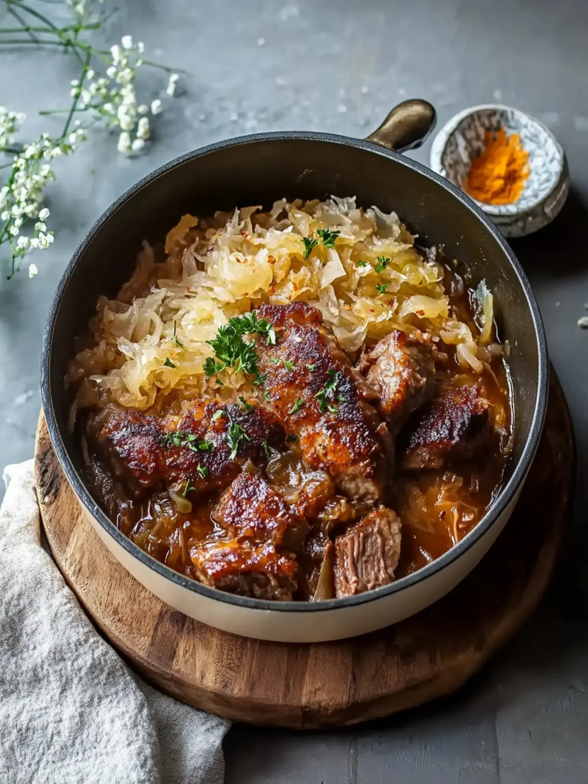 Braised Pork and Sauerkraut: A Comforting One-Pot Wonder 5 Braised Pork and Sauerkraut