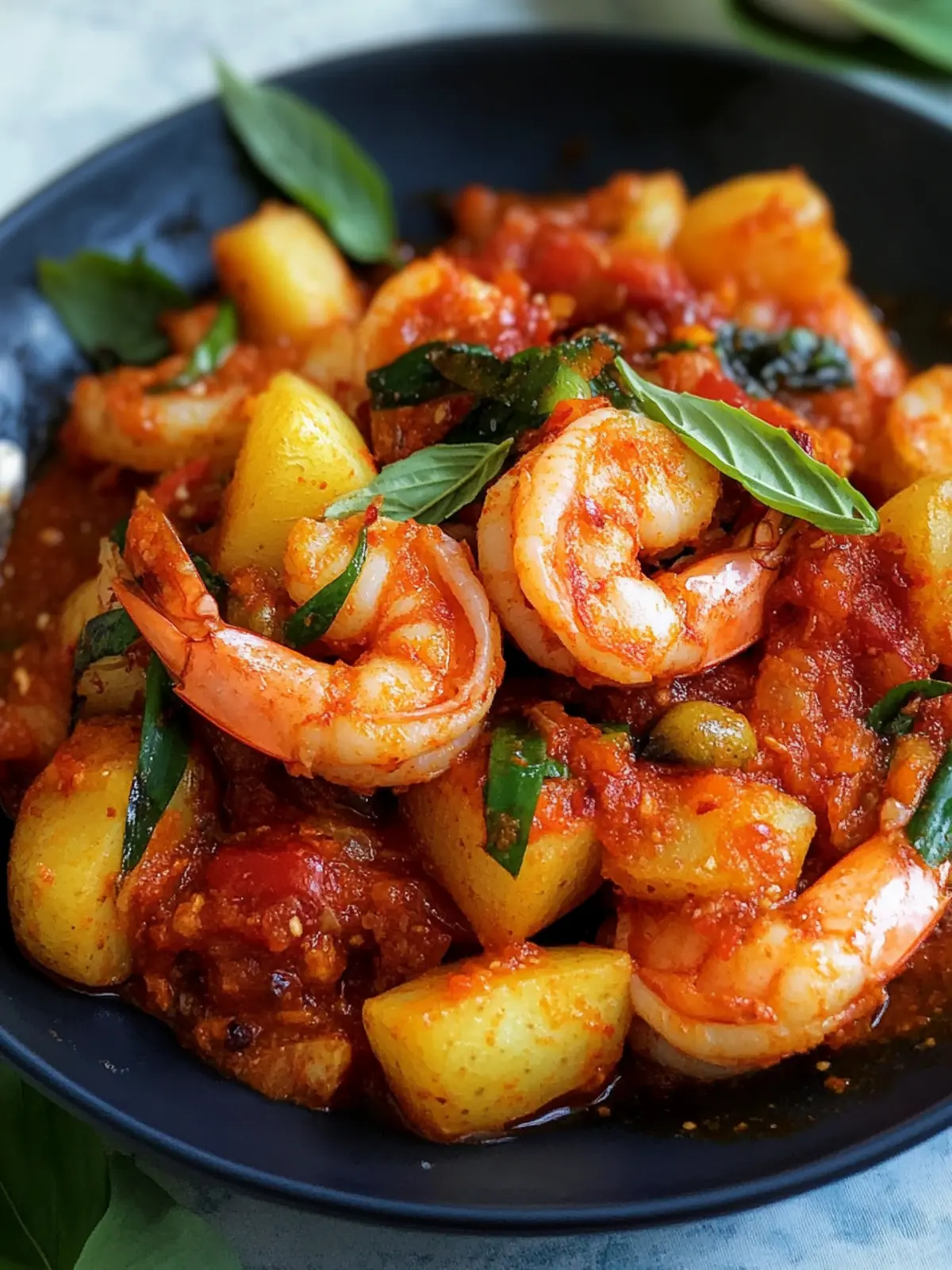 Savor Shrimp and Potatoes in Spicy Sambal Bliss! 5 Shrimp and Potatoes in Sambal