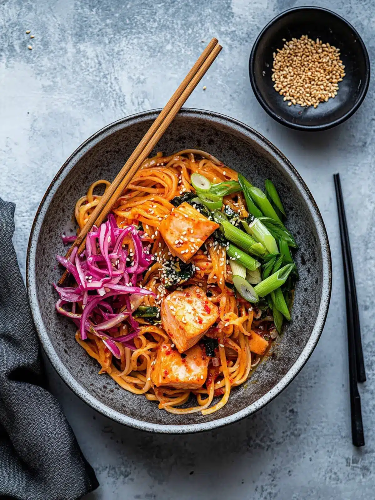 Spicy Gochujang Noodles with Salmon for a Flavor Blast 2 Gochujang Noodles with Salmon