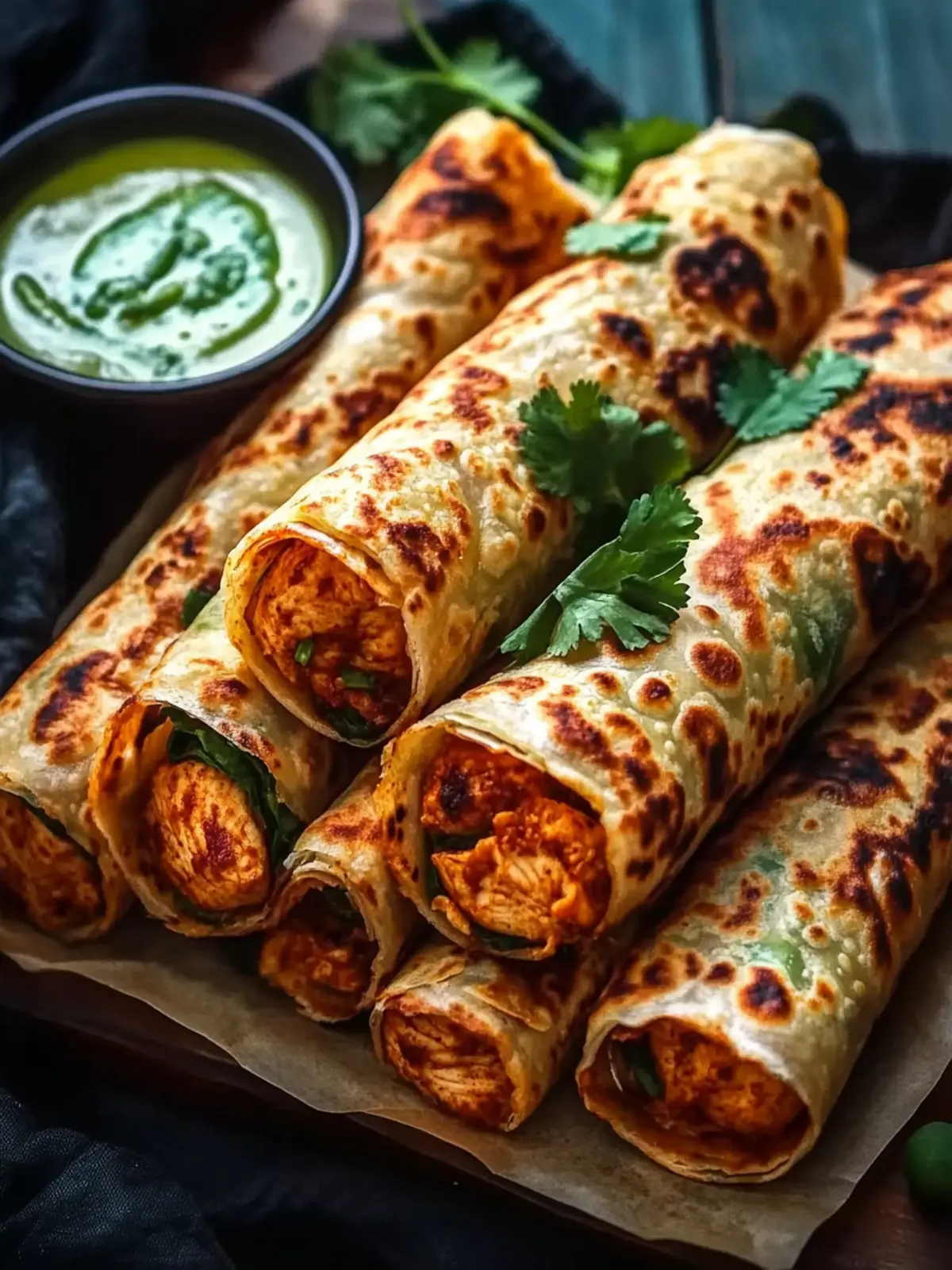 Savory Chicken Tikka Paratha Rolls – Easy to Customize Delight 2 Chicken Tikka Paratha Rolls