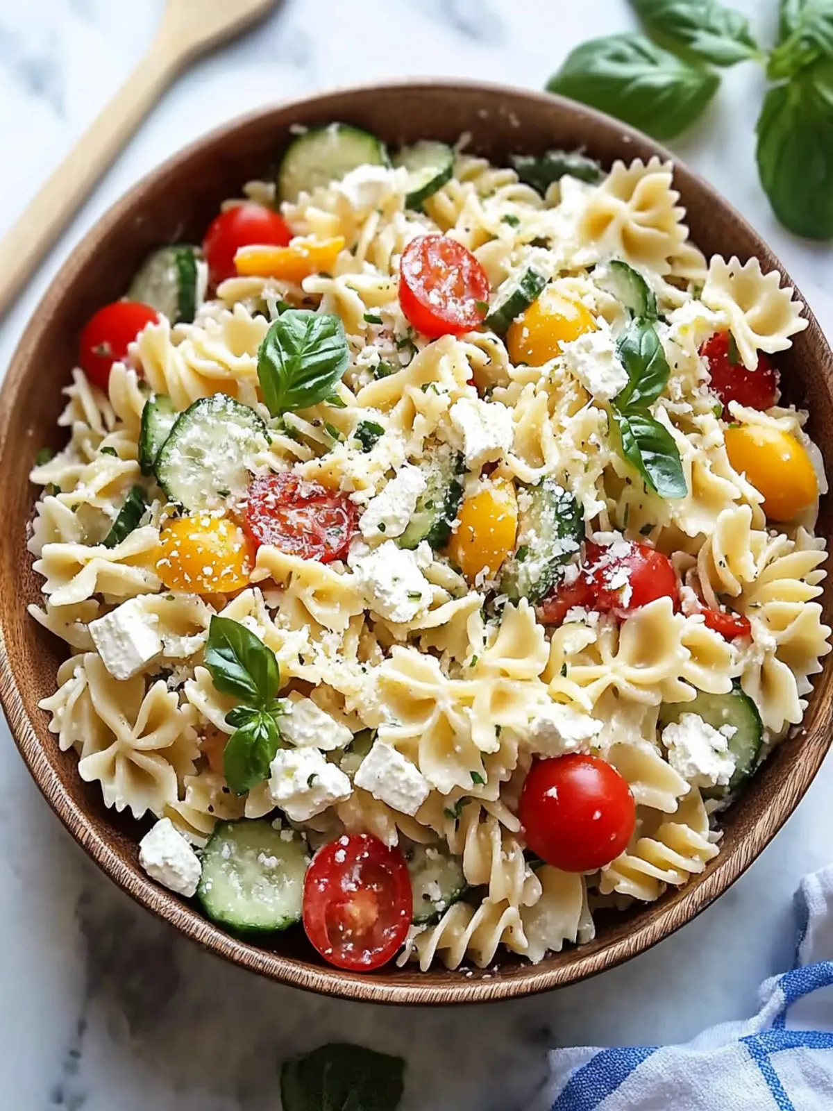 High Protein Cottage Cheese Pasta Salad for a Refreshing Lunch 2 High Protein Cottage Cheese Pasta Salad