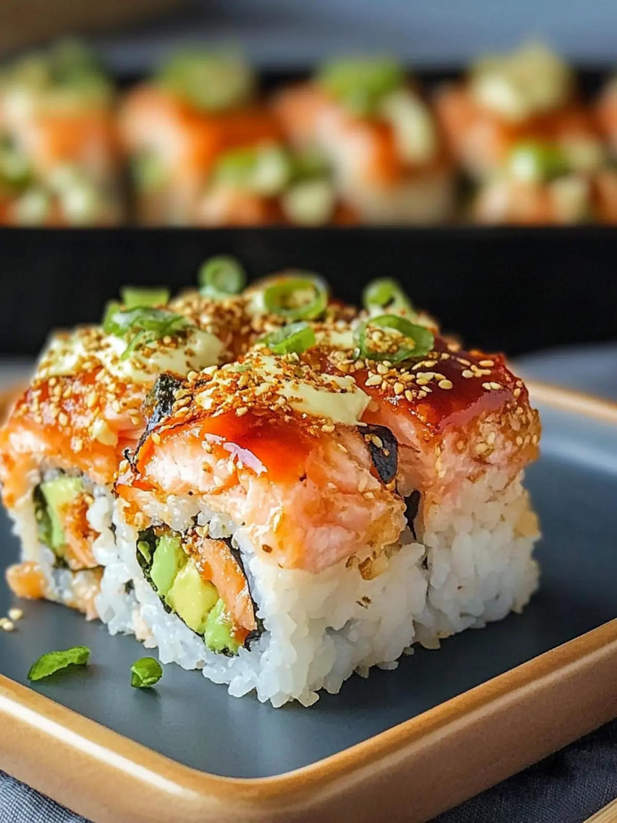 Savory Spicy Salmon Sushi Bake You Can Make in 40 Minutes 2 Spicy Salmon Sushi Bake