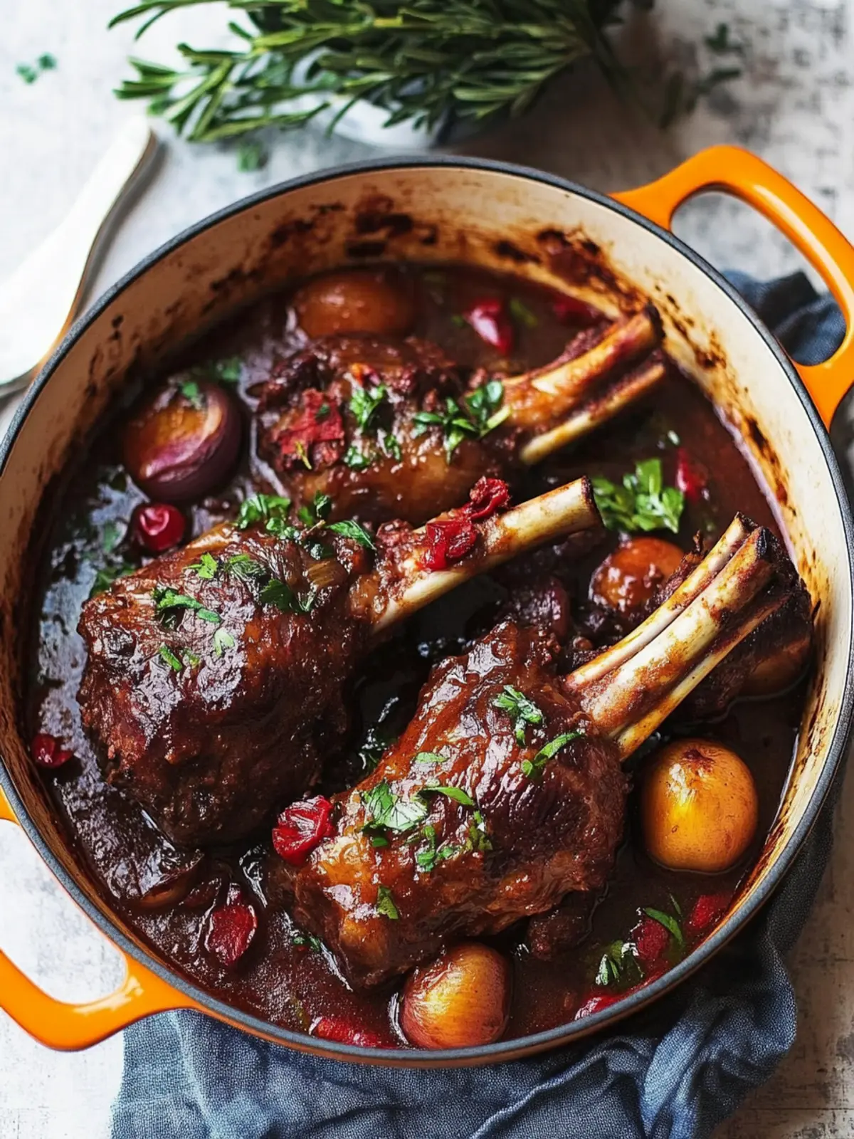 Braised Lamb Shanks with Sweet Dried Fruit Bliss 5 Braised Lamb Shanks