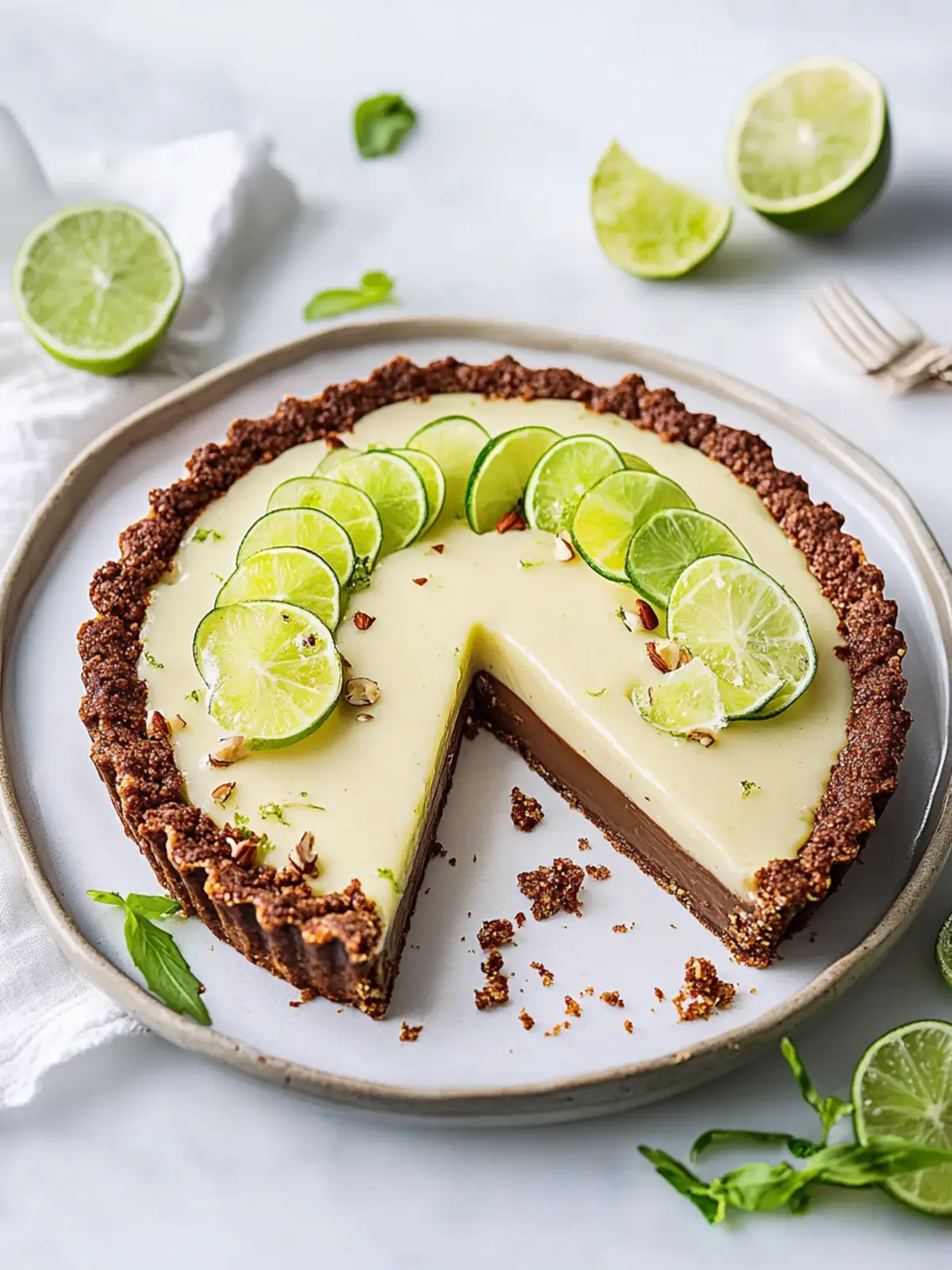 Cocoa-Nutty Lime Tart That Will Wow Your Taste Buds 2 Cocoa-Nutty Lime Tart
