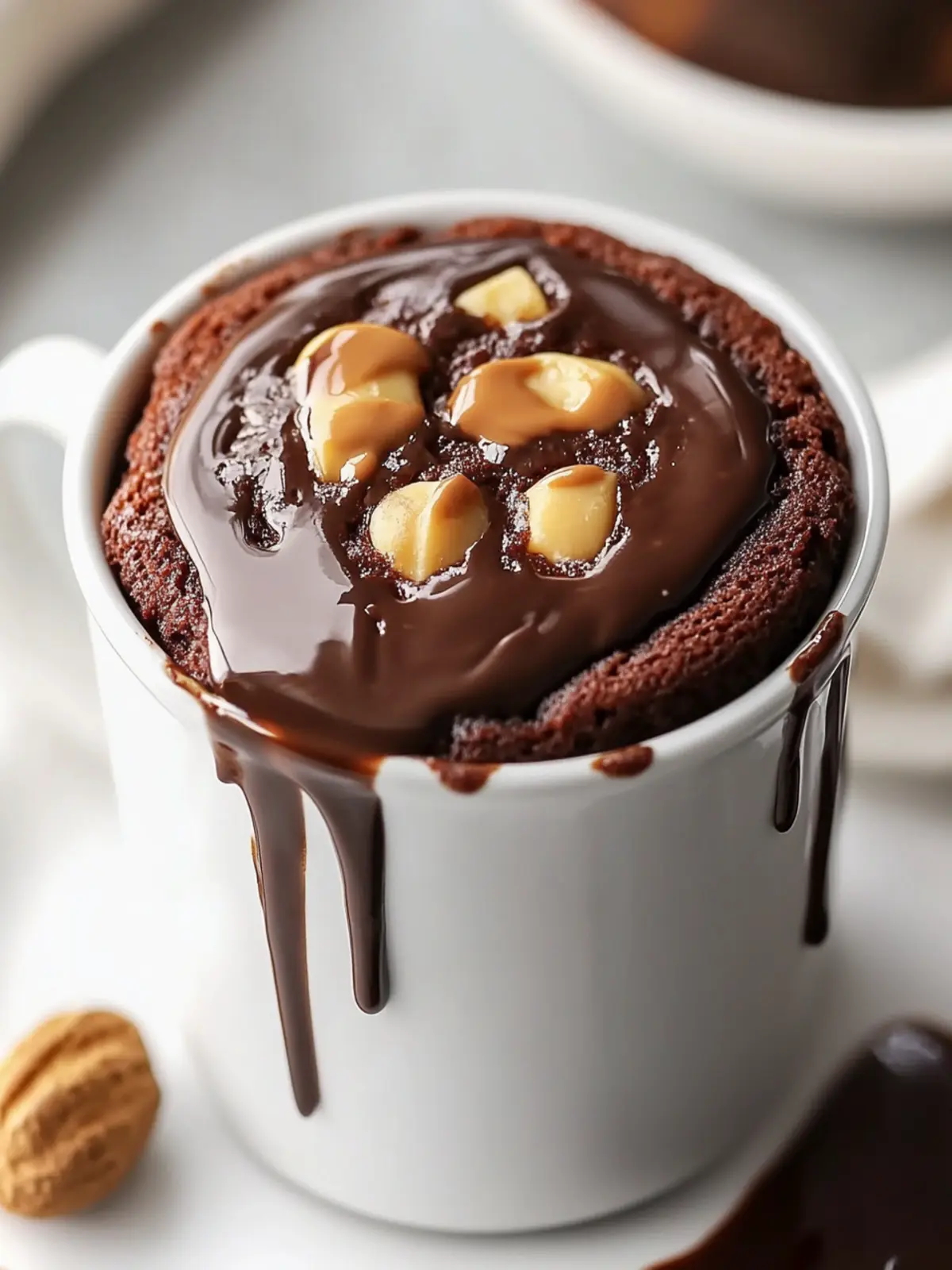 Decadent Chocolate Peanut Butter Mug Cake in Just 1 Minute 2 Chocolate Peanut Butter Mug Cake