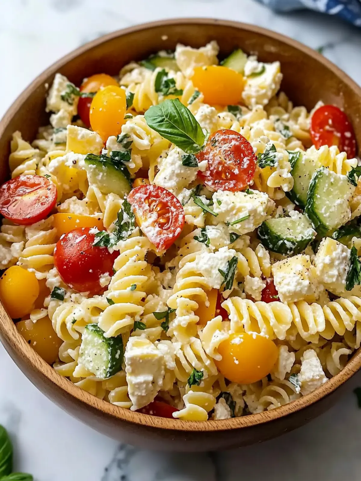 High Protein Cottage Cheese Pasta Salad for a Refreshing Lunch 3 High Protein Cottage Cheese Pasta Salad