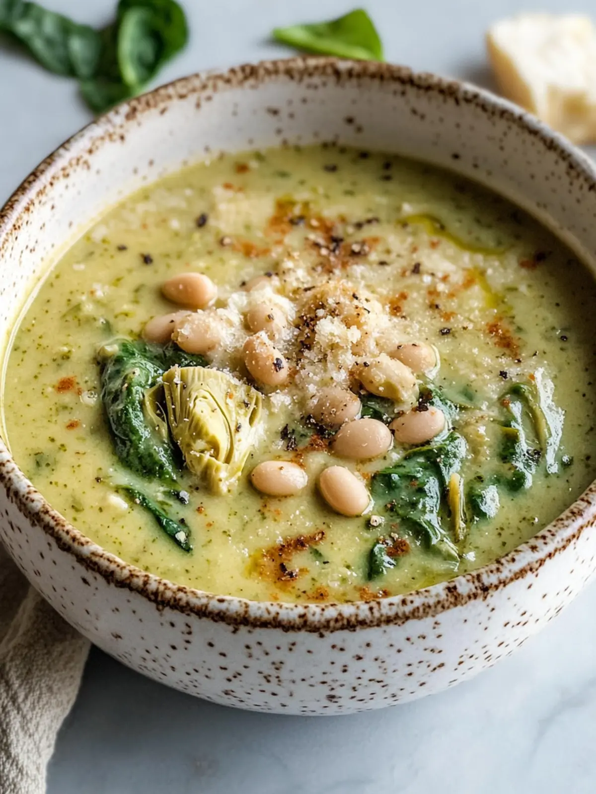 Creamy Spinach Artichoke White Bean Soup for Cozy Nights 4 Spinach Artichoke White Bean Soup