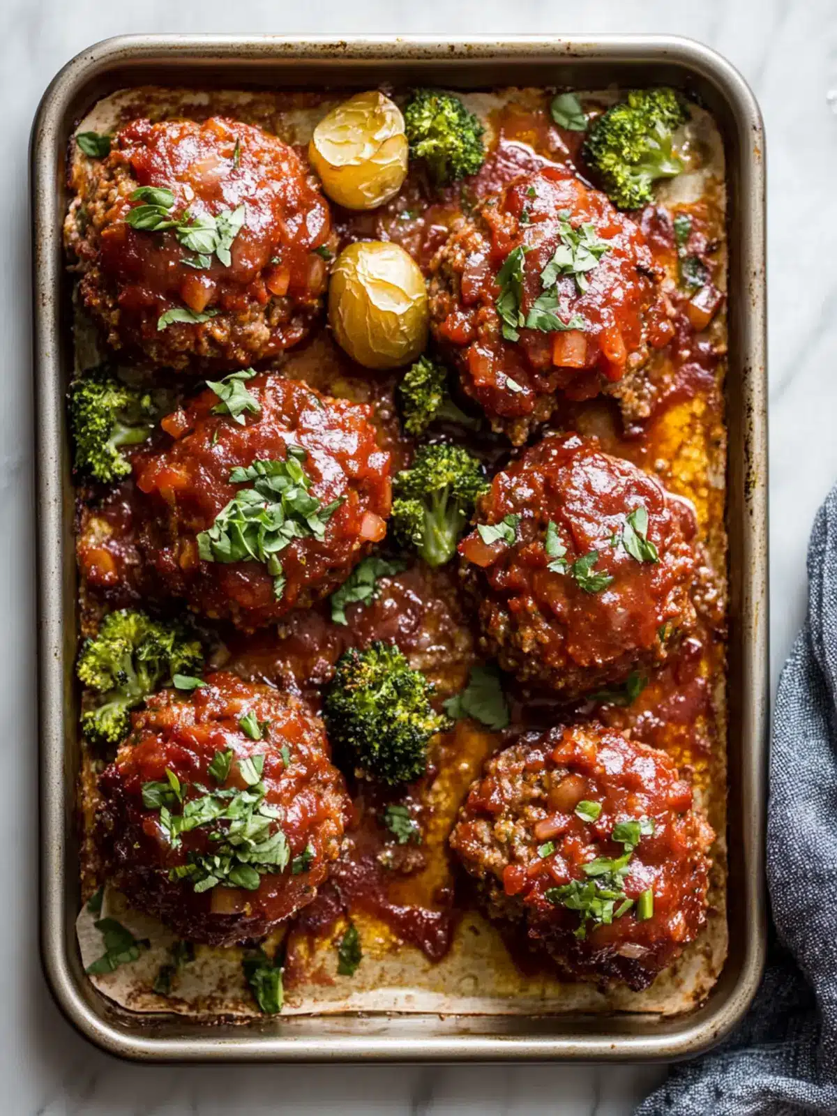 Mini Italian-Style Meatloaf Sheet Pan for Easy Family Dinners 5 Mini Italian-Style Meatloaf Sheet Pan