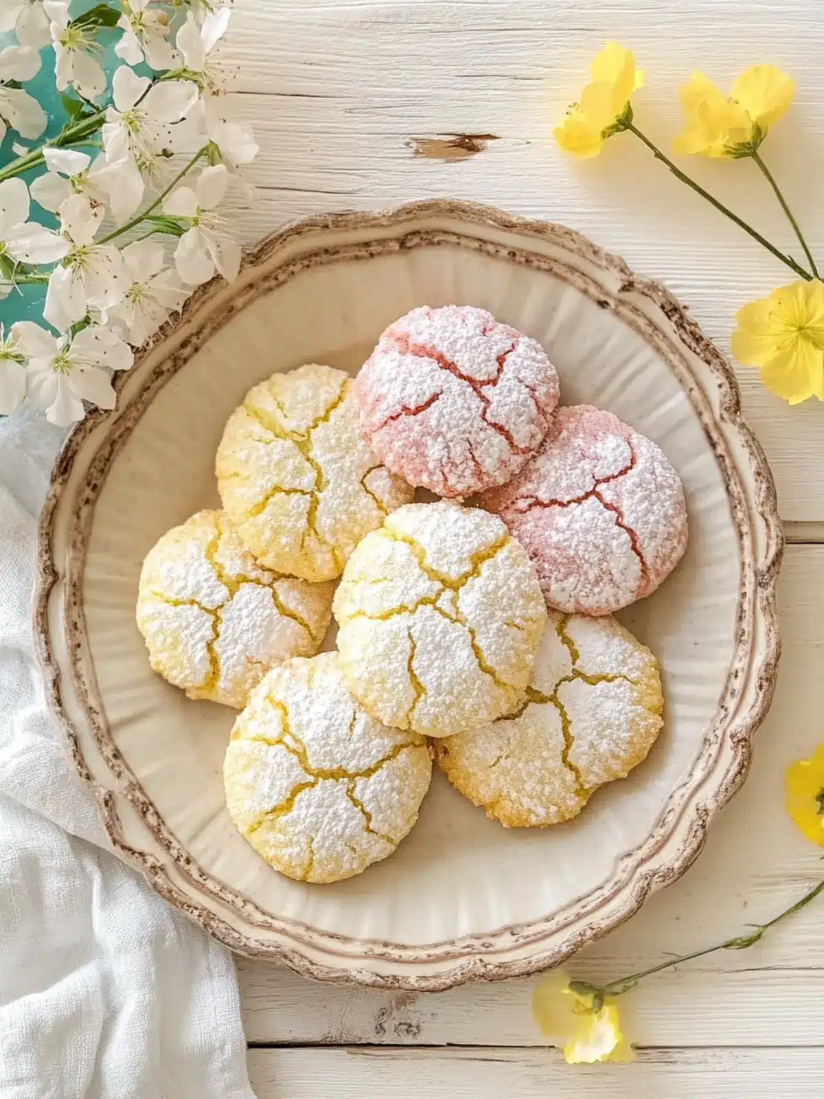 Springtime Crinkle Cookies - Cheerful Bites for Every Occasion 2 Springtime Crinkle Cookies