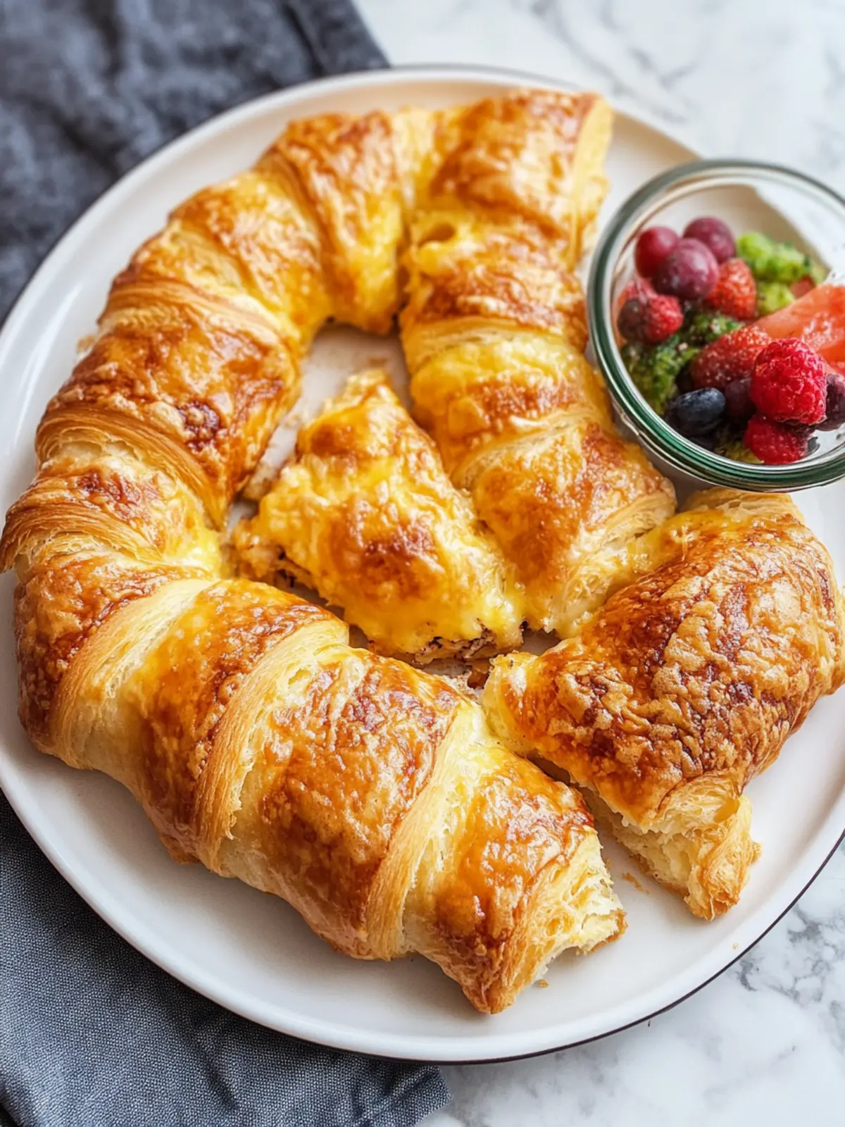 Crescent Roll Breakfast Casserole: Quick & Delicious Brunch! 4 Crescent Roll Breakfast