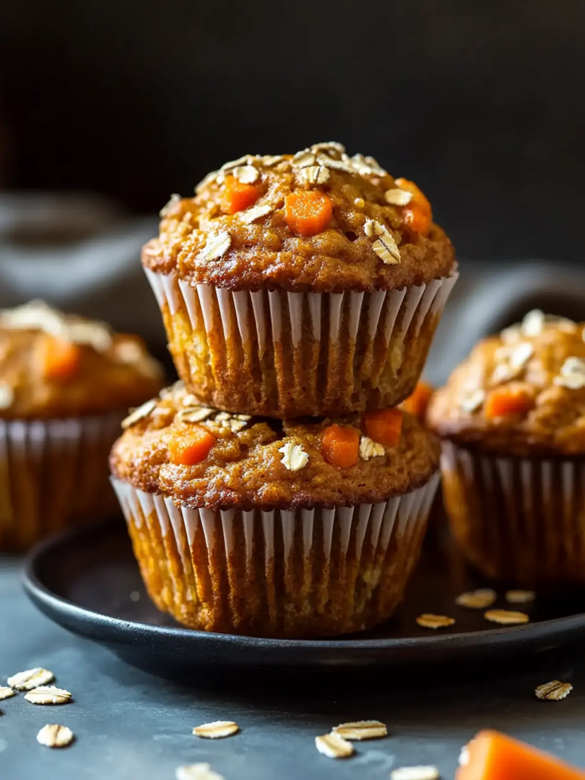 Carrot Oatmeal Muffins: Wholesome Flavor in One Bowl 3 Carrot Oatmeal Muffins