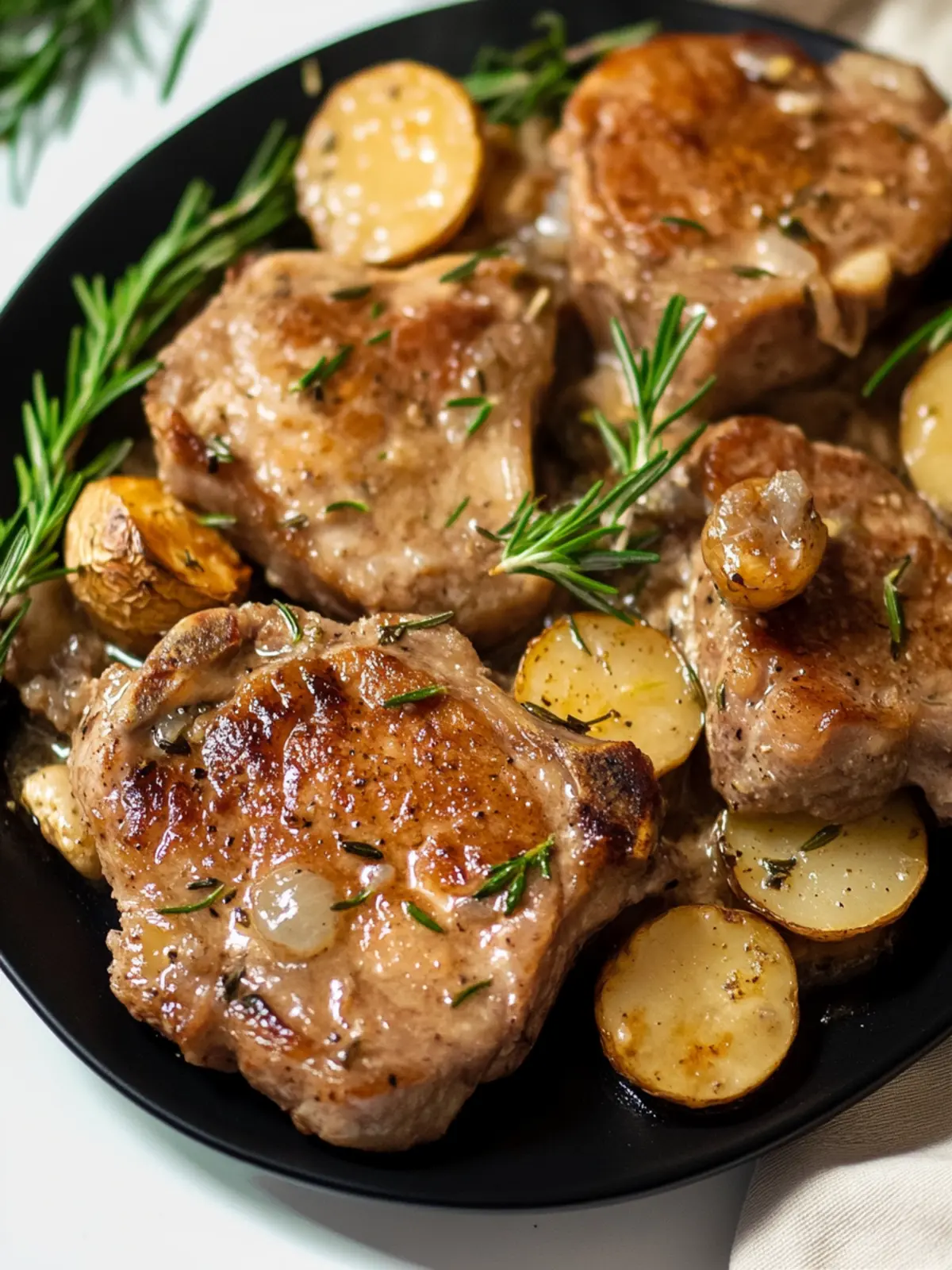 Succulent Rosemary Pork Chops Slow-Cooked to Perfection 3 Rosemary Pork Chops