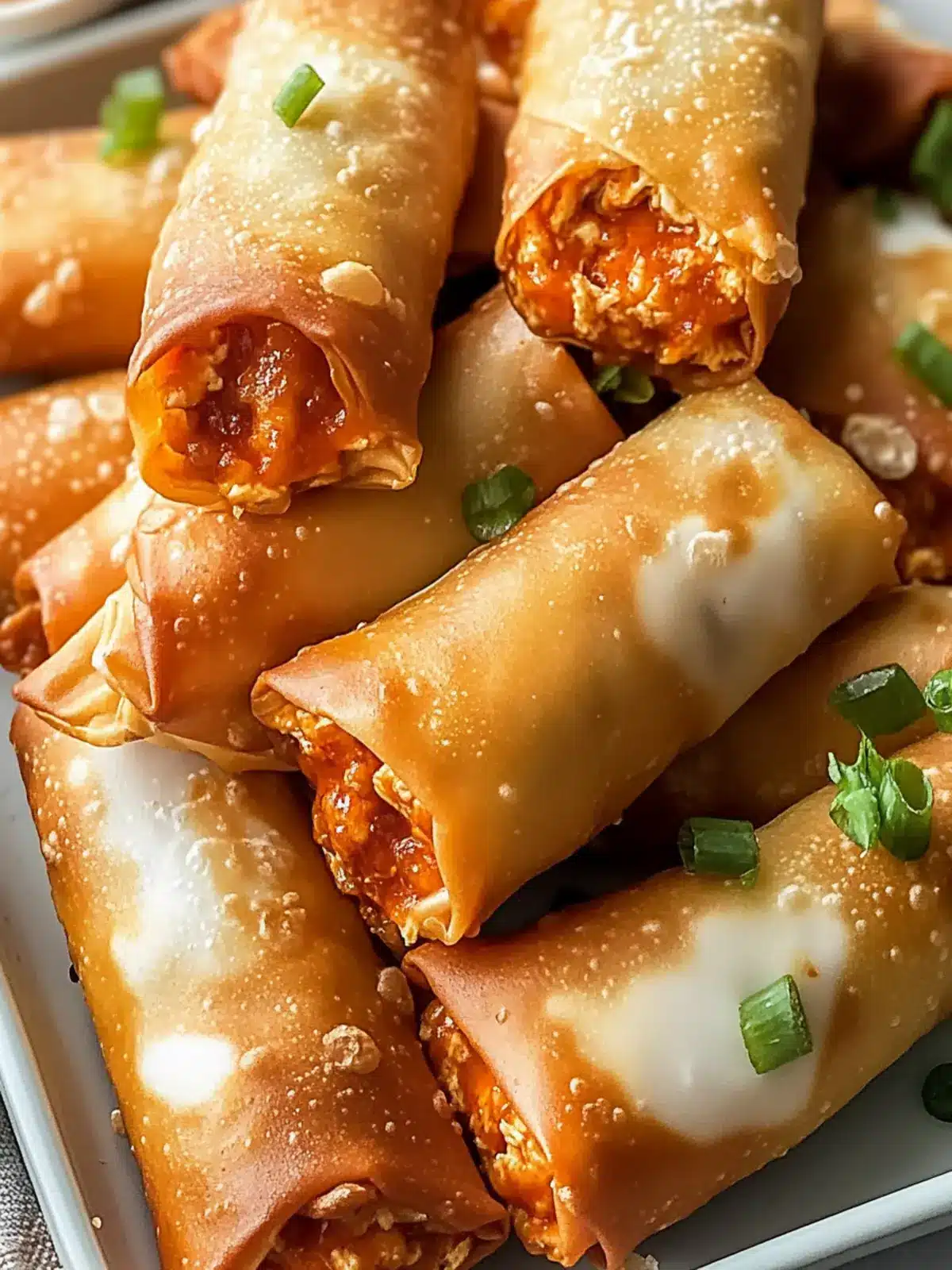 Buffalo Chicken Egg Rolls: Crispy Bites for Game Day Fun 3 Buffalo Chicken Egg Rolls