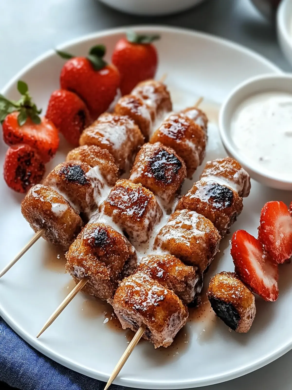 Cinnamon Roll Breakfast Skewers: A Fun Family Treat! 3 Cinnamon Roll Breakfast Skewers