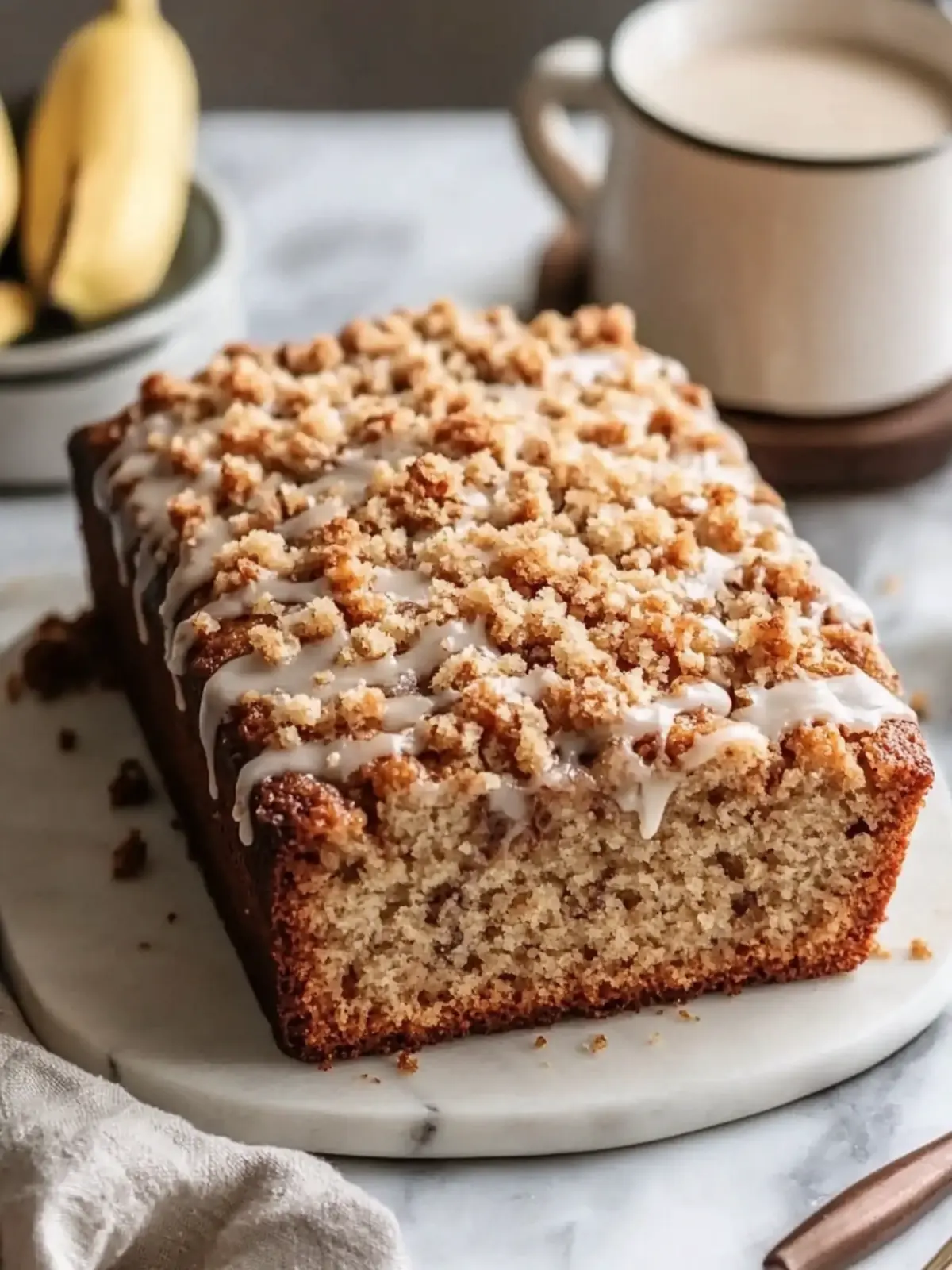 Heavenly Coffee Cake Banana Bread with Crunchy Streusel Topping 3 Coffee Cake Banana Bread
