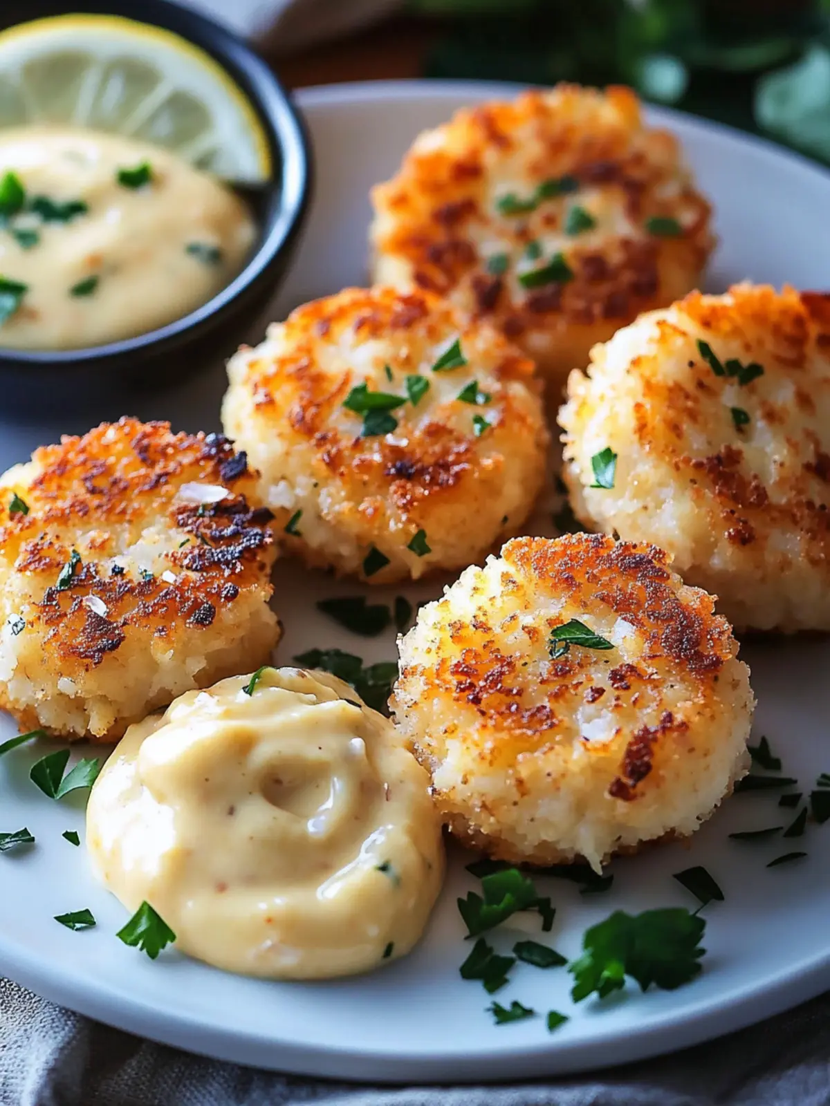 Irresistible Shrimp Cakes with Lemon Aioli You’ll Love! 2 Shrimp Cakes with Lemon Aioli