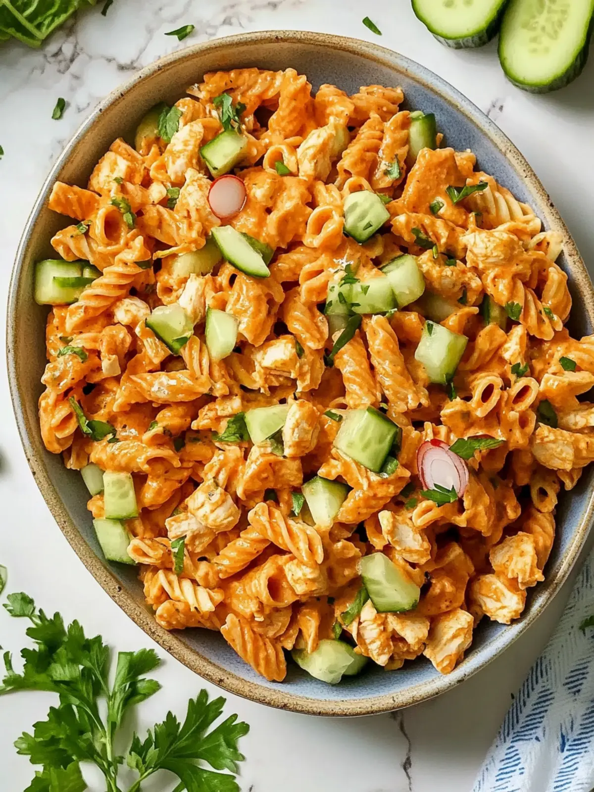 Spicy High Protein Buffalo Pasta Salad That Packs a Punch 3 Spicy High Protein Buffalo Pasta Salad