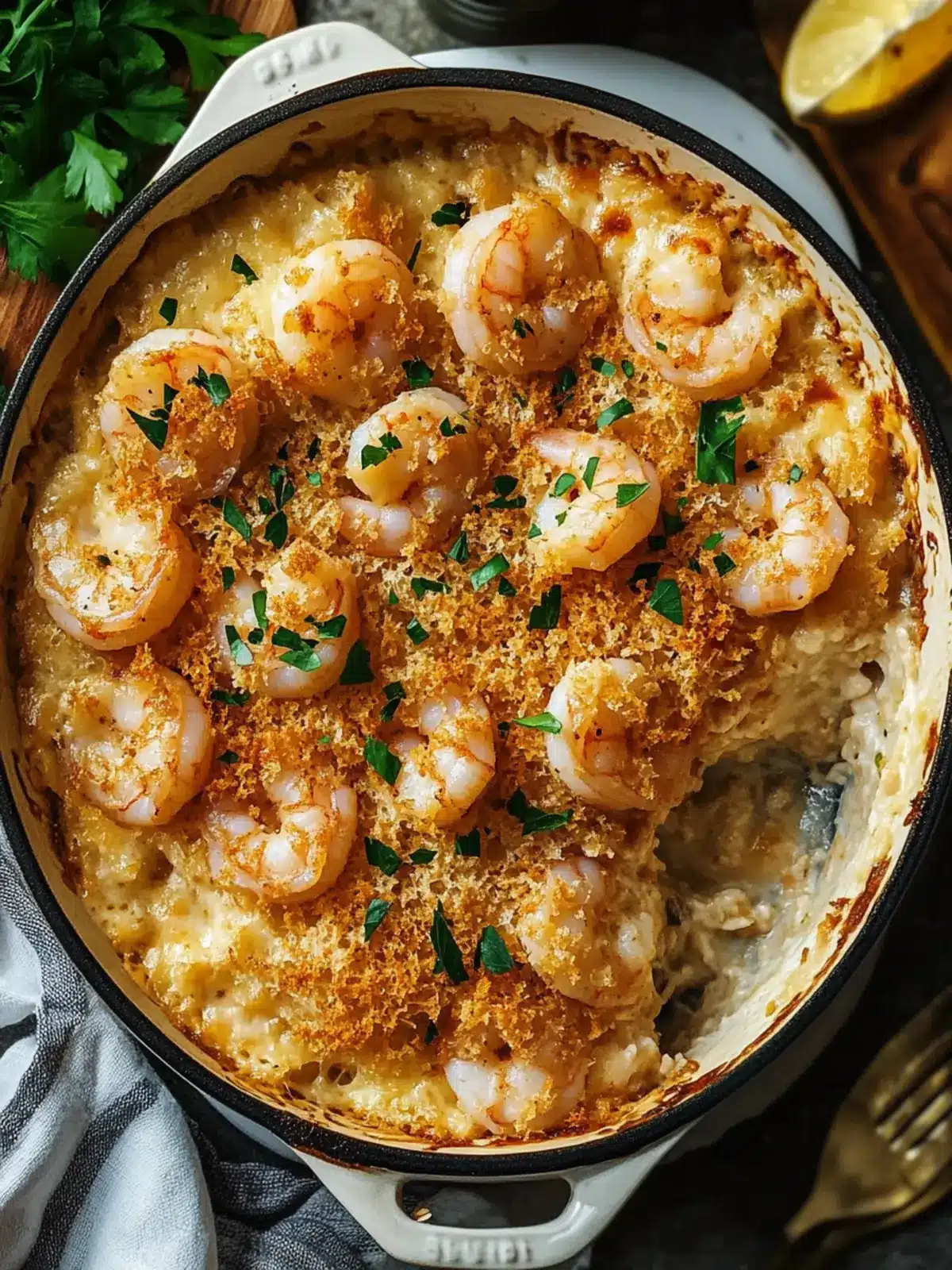 Delicious Shrimp Casserole with a Crunchy Topping Twist 3 Shrimp Casserole