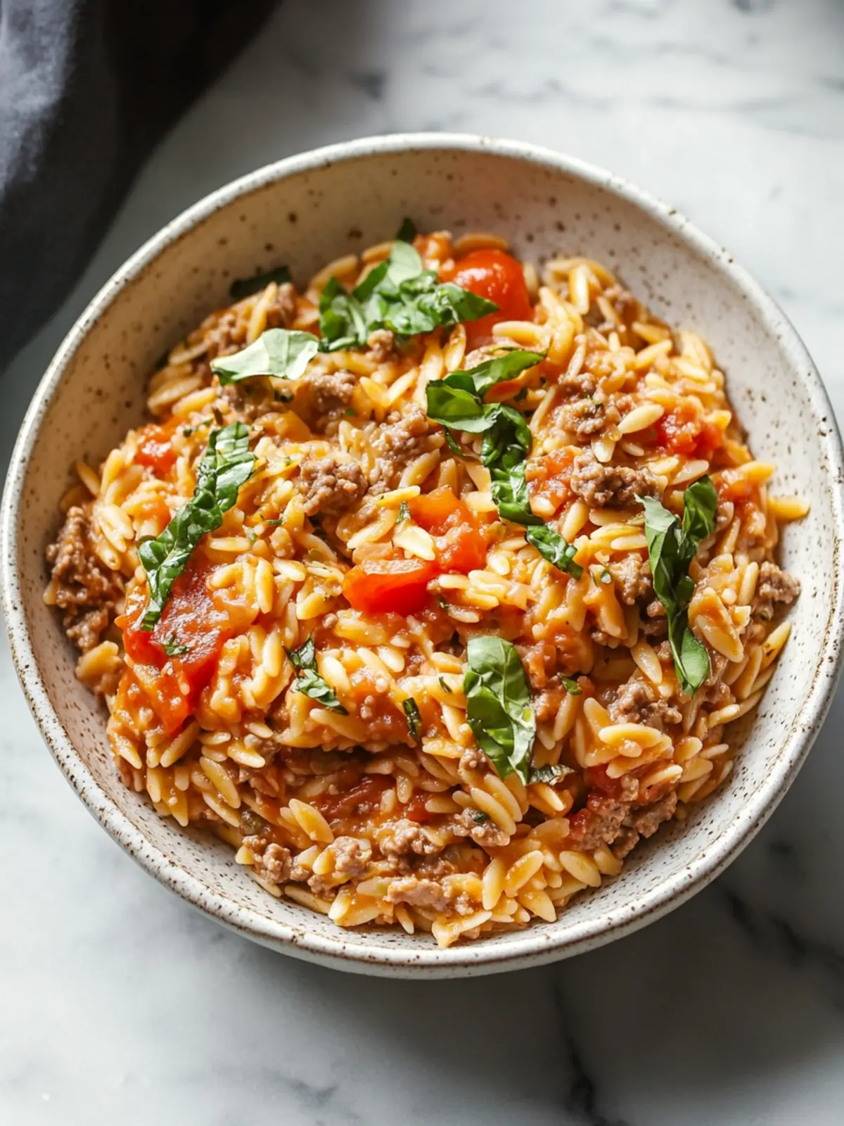 Creamy Ground Beef Orzo with Tomato: A 30-Minute Delight 4 Ground Beef Orzo with Tomato