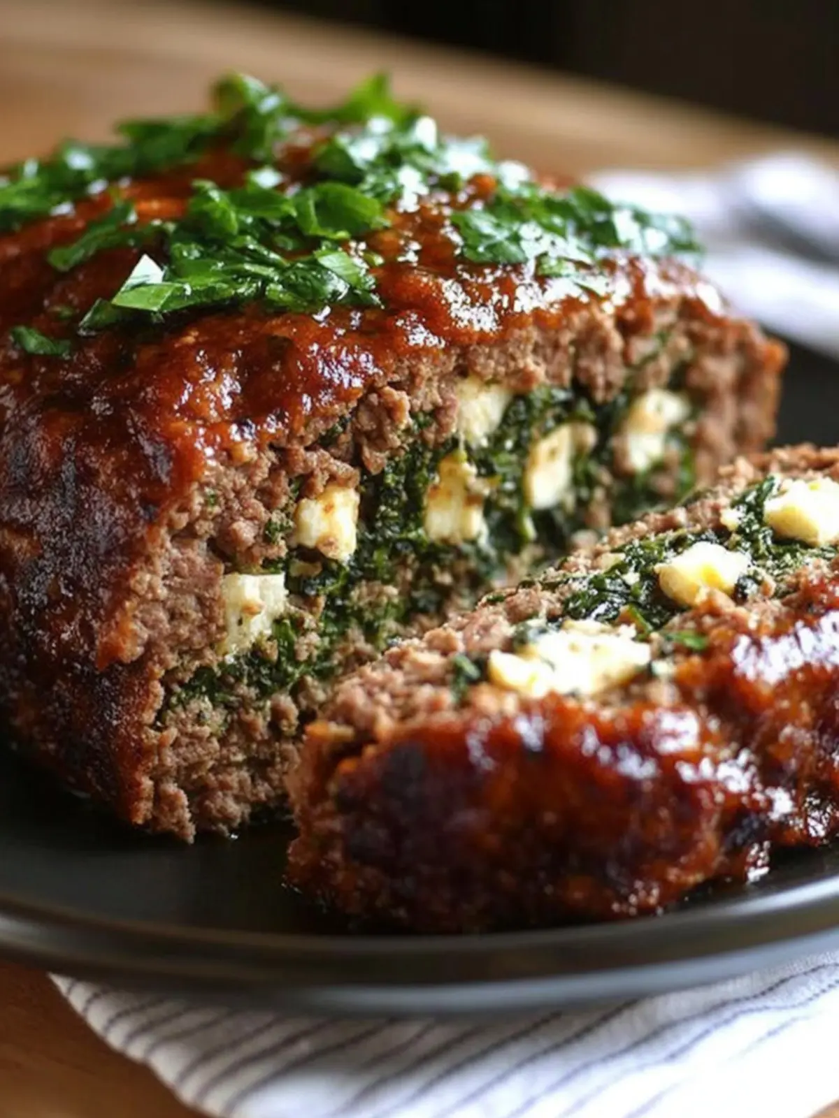 Spinach Feta Stuffed Meatloaf: A Delicious Greek Comfort Dish 4 Spinach Feta Stuffed Meatloaf