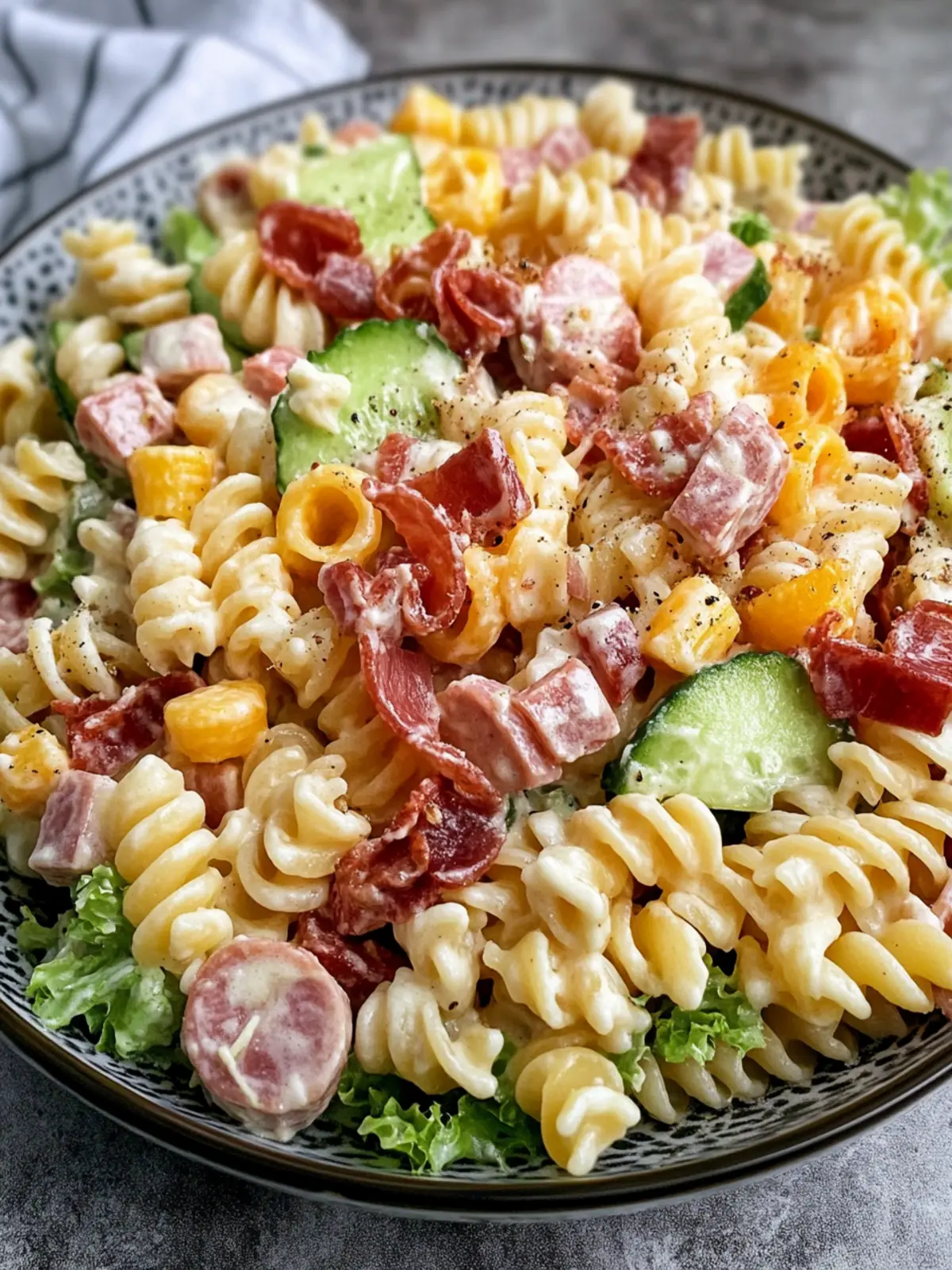 Savory Club Sandwich Pasta Salad That Everyone Will Love 2 Club Sandwich Pasta Salad