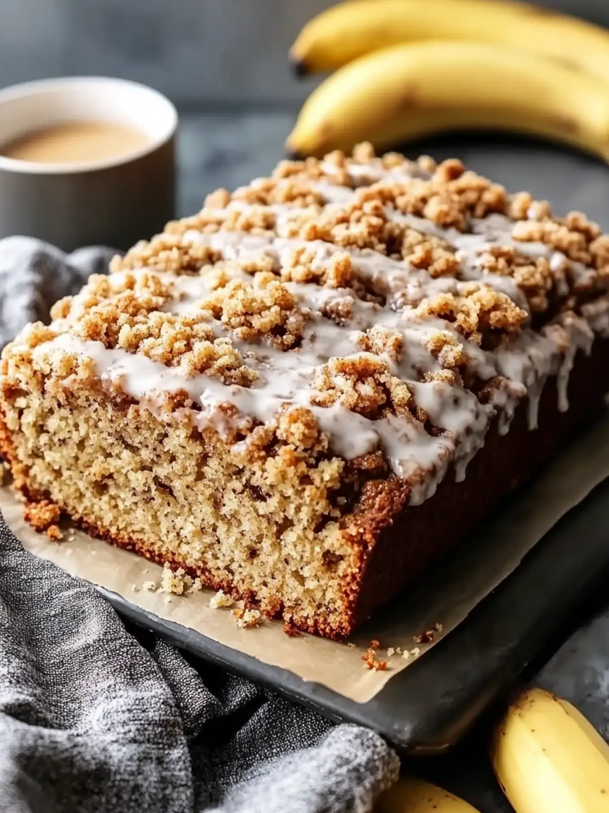 Heavenly Coffee Cake Banana Bread with Crunchy Streusel Topping 2 Coffee Cake Banana Bread