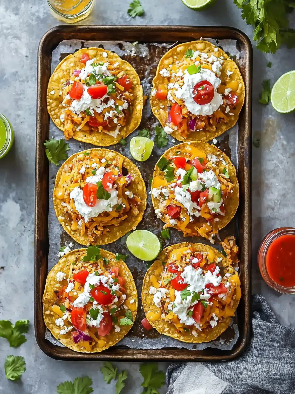 Sizzling Mini Sheet Pan Tostadas for Easy Taco Night Fun 4 Mini Sheet Pan Tostadas