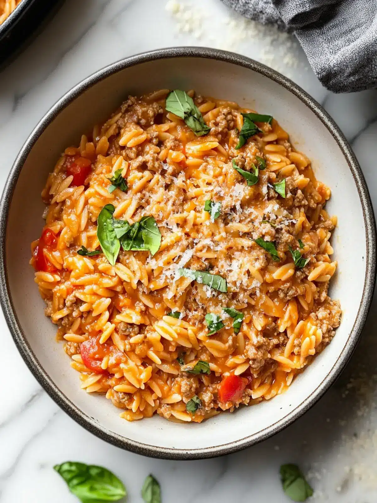 Creamy Ground Beef Orzo with Tomato: A 30-Minute Delight 3 Ground Beef Orzo with Tomato