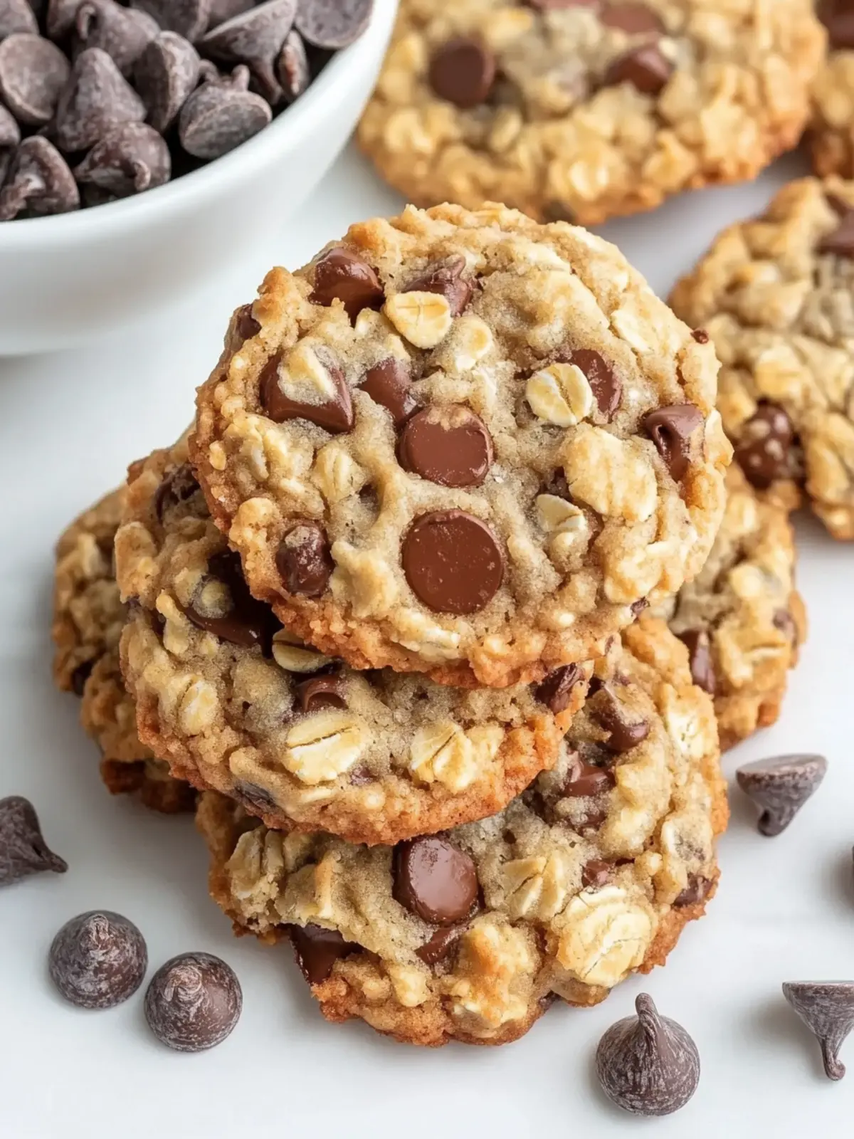 Thick Chewy Oatmeal Chocolate Chip Cookies with Pecans 5 Oatmeal Chocolate Chip Cookies
