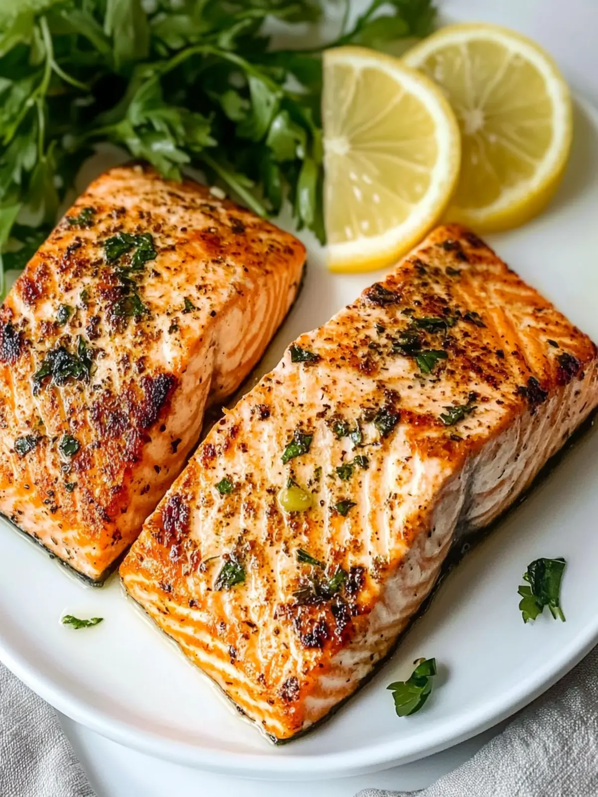 Easy Air Fryer Salmon with Zesty Lemon and Herbs 4 Air Fryer Salmon
