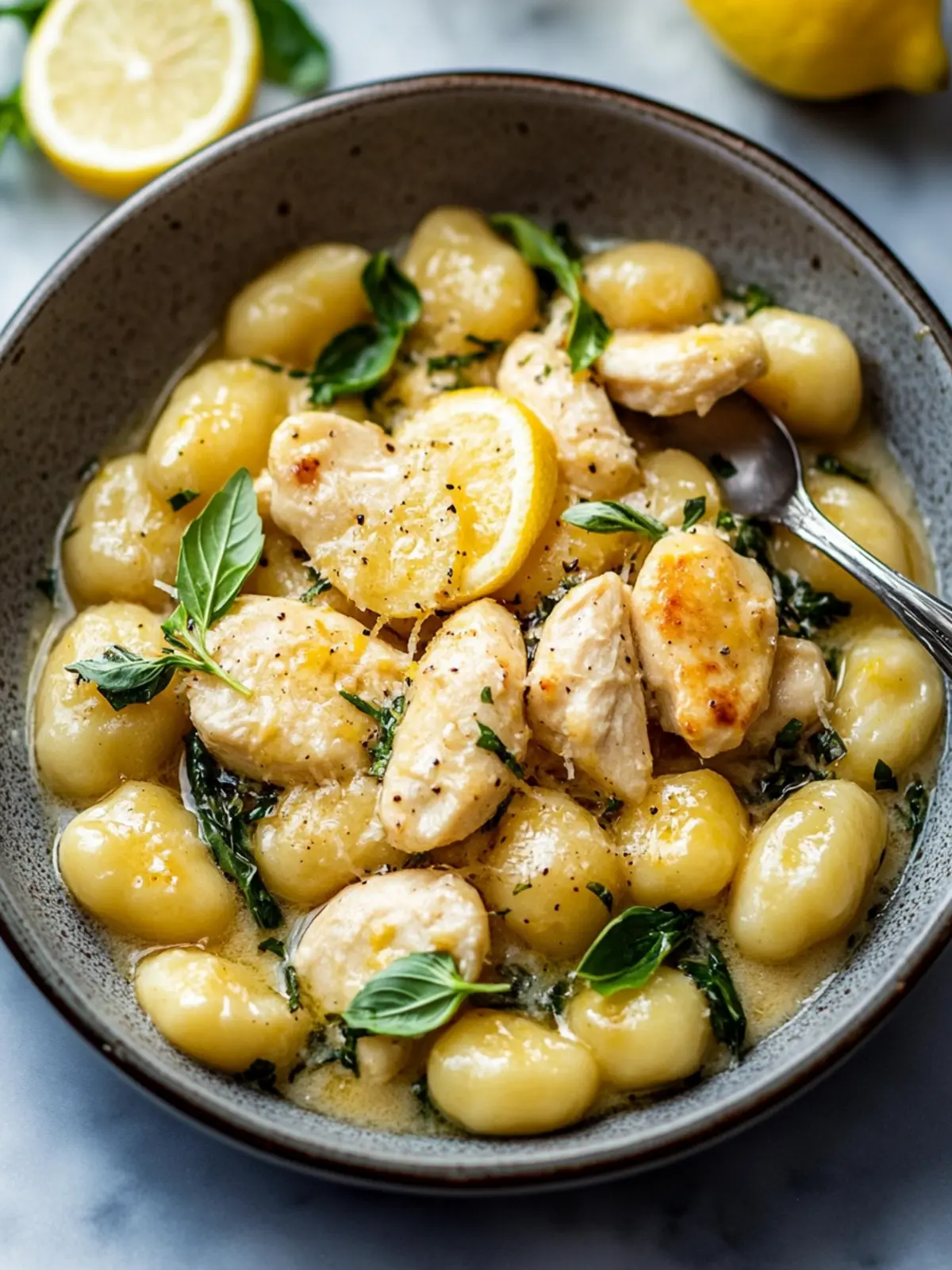 Zesty Lemon Chicken Gnocchi: One-Pan Wonder Ready in 30 Minutes 4 Lemon Chicken Gnocchi