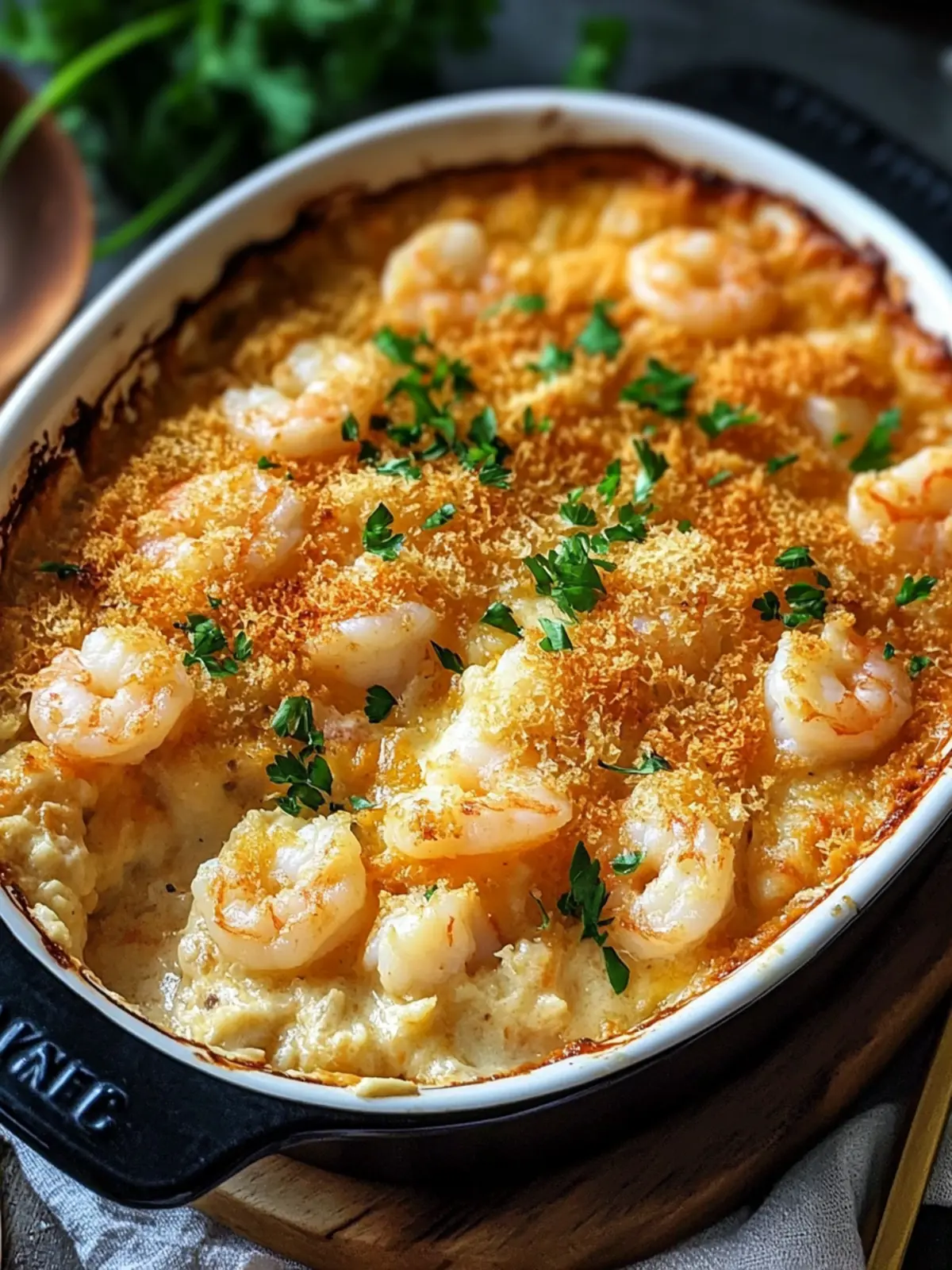 Delicious Shrimp Casserole with a Crunchy Topping Twist 2 Shrimp Casserole